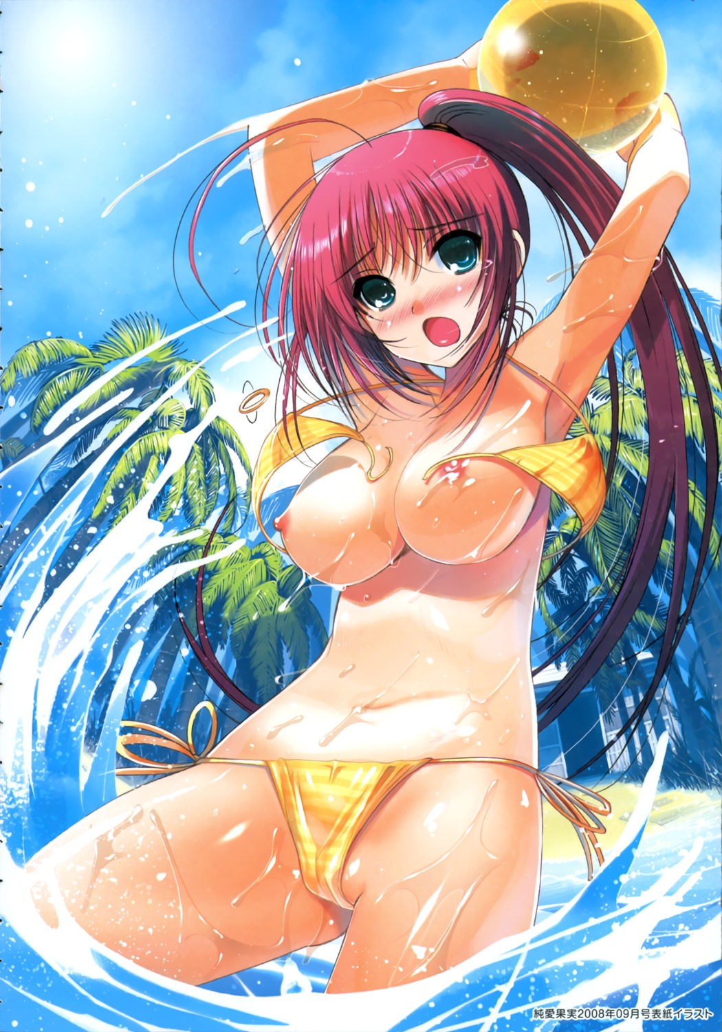 bikini breasts kiya_shii nipples swimsuits wardrobe_malfunction