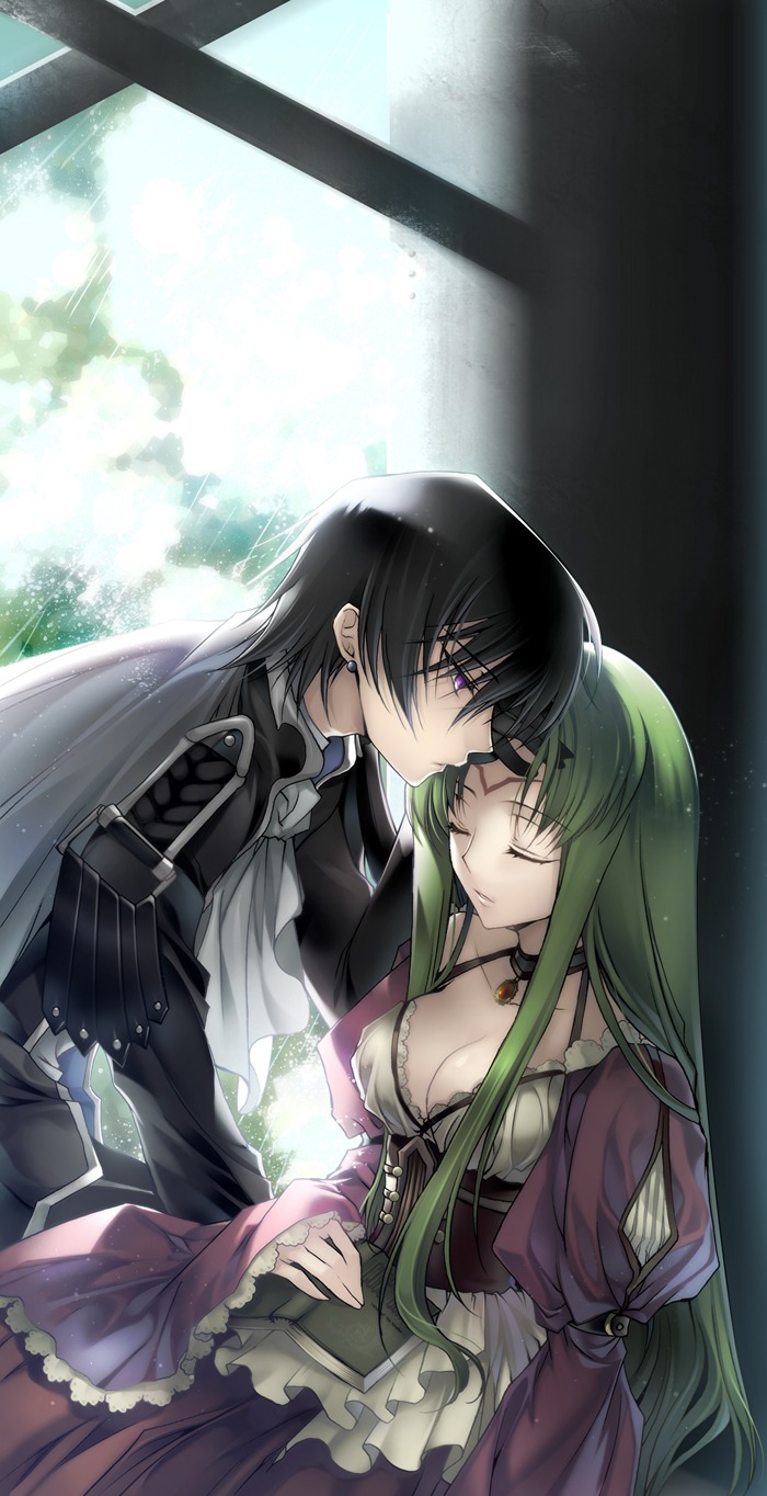 c.c. cleavage code_geass creayus dress lelouch_lamperouge rangetsu