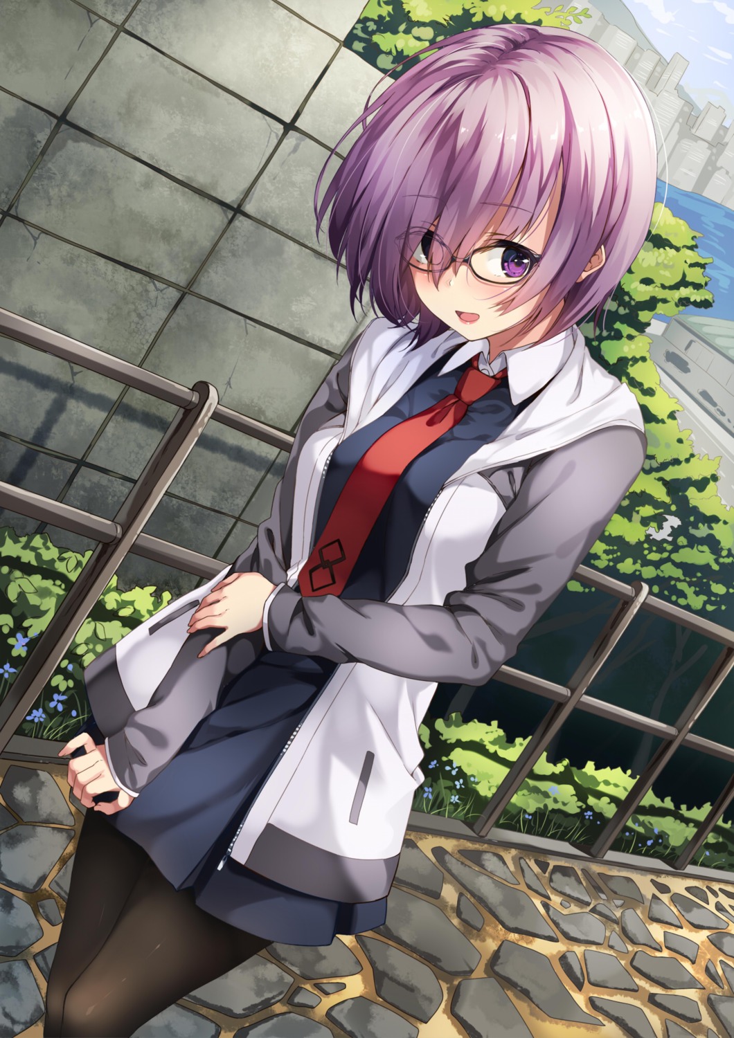 fate/grand_order mash_kyrielight megane pantyhose unasaka