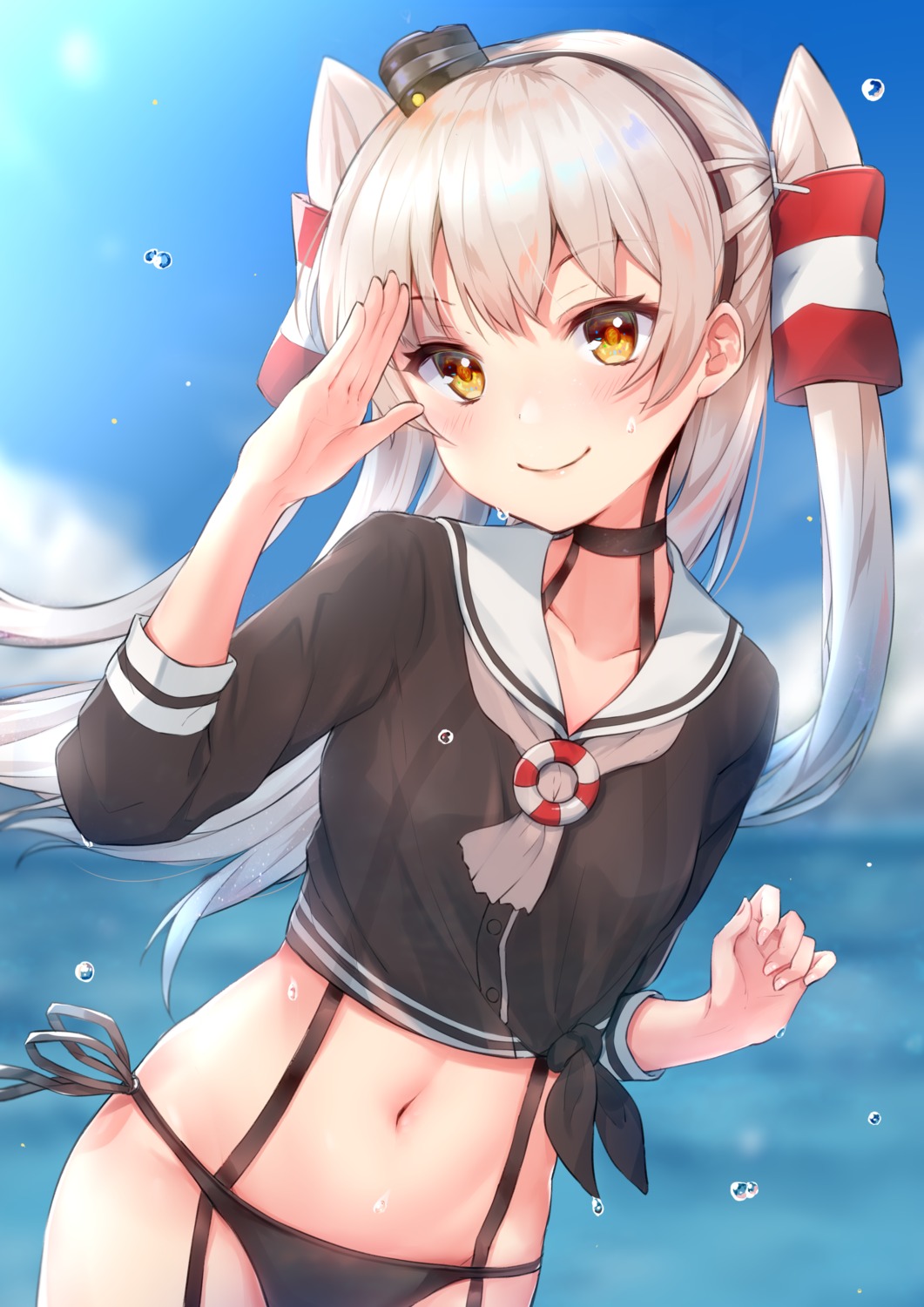 amatsukaze_(kancolle) iston kantai_collection pantsu see_through seifuku string_panties