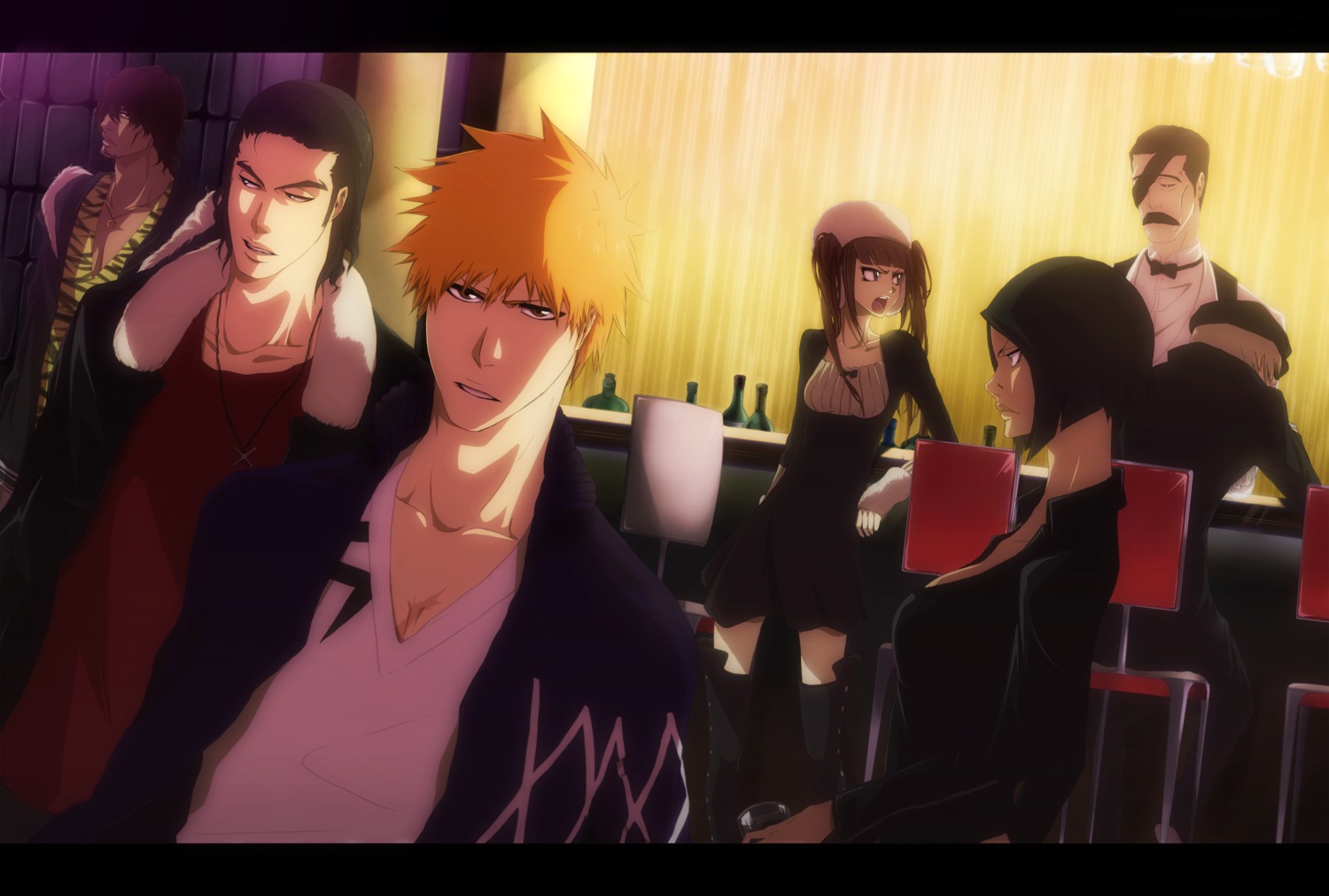 bleach dokugamine_riruka dress futarou ginjou_kuugo jackie_tristan kurosaki_ichigo kutsuzawa_giriko yasutora_sado