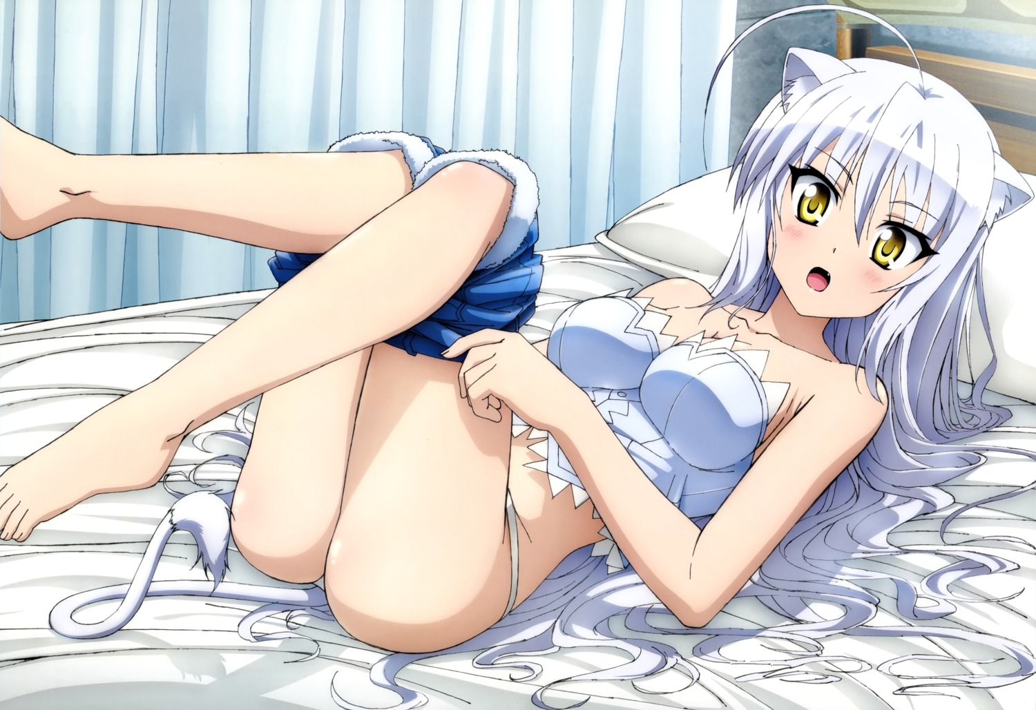 animal_ears dog_days leonmitchelli_galette_des_rois pantsu tail tamaki_shingo undressing