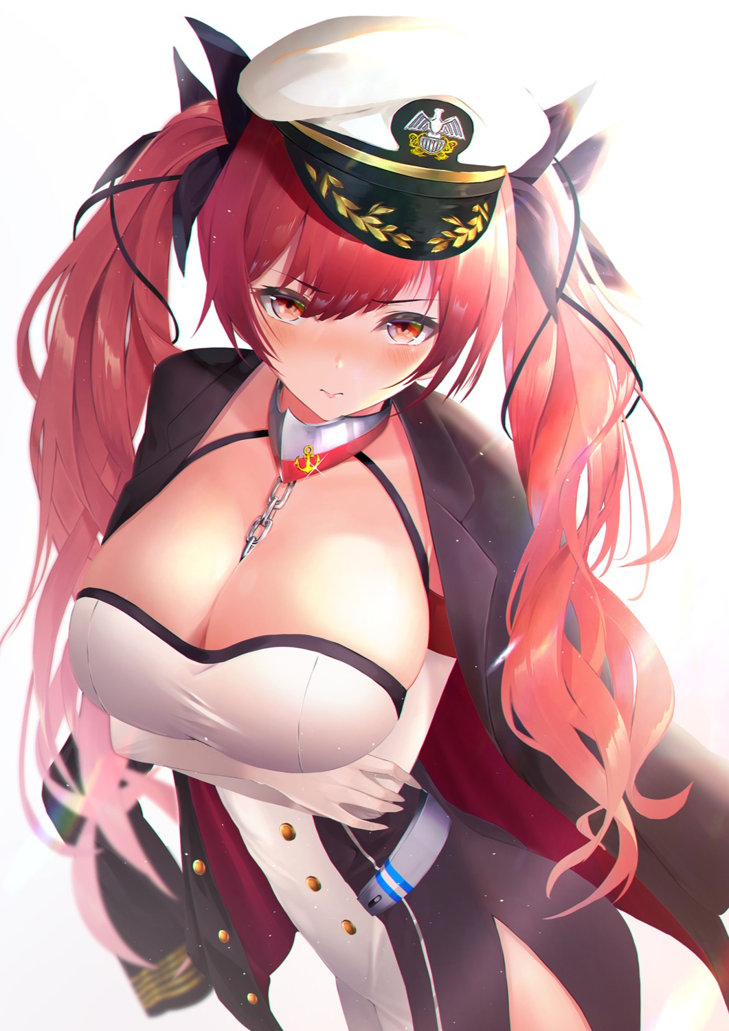 azur_lane breast_hold cleavage honolulu_(azur_lane) uniform yk_(pixiv43531291)