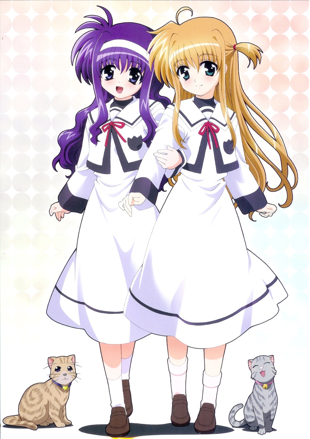 alisa_bannings mahou_shoujo_lyrical_nanoha neko okuda_yasuhiro screening seifuku tsukimura_suzuka