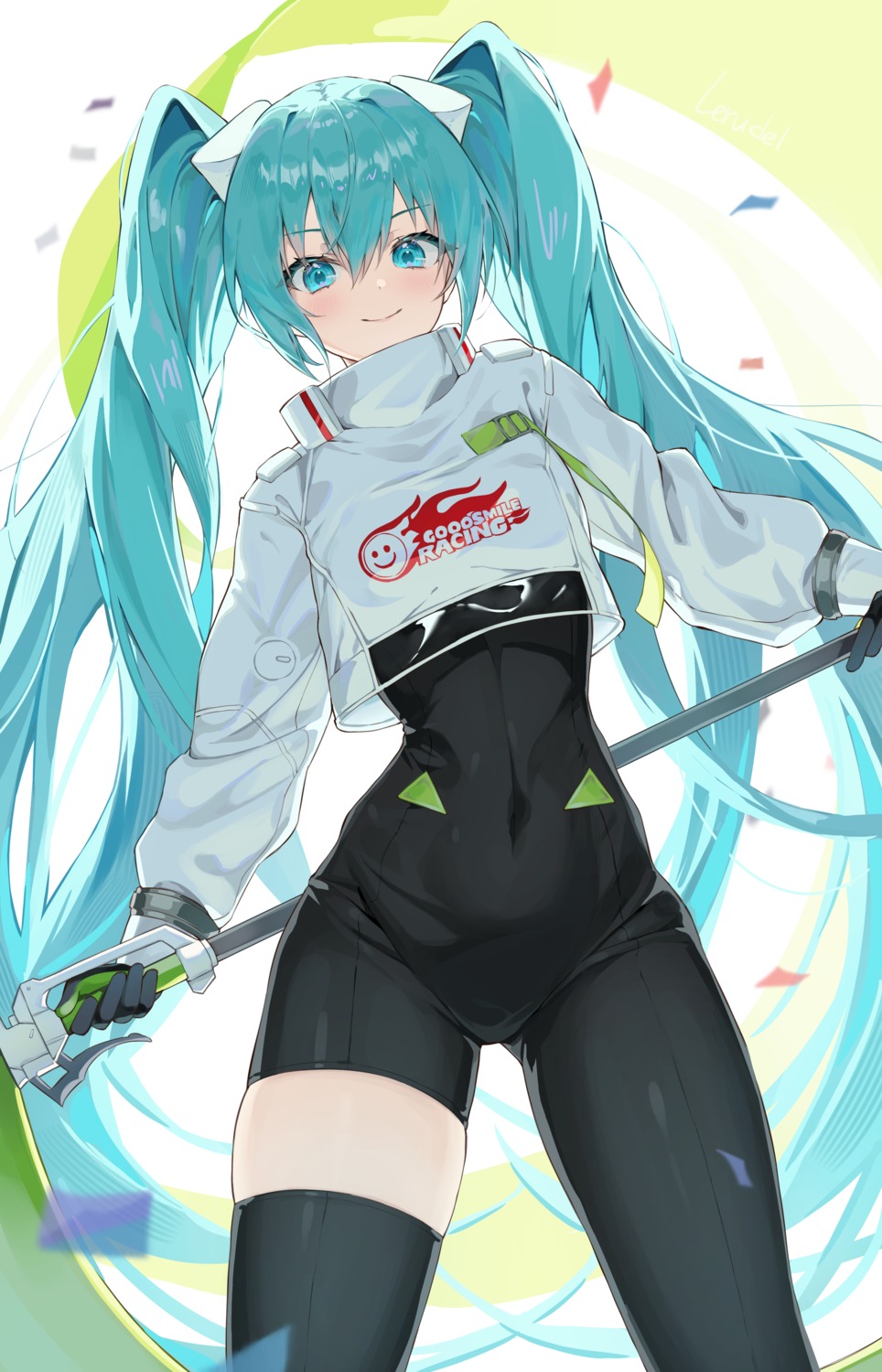 bodysuit goodsmile_racing hatsune_miku racing_miku tagme thighhighs vocaloid