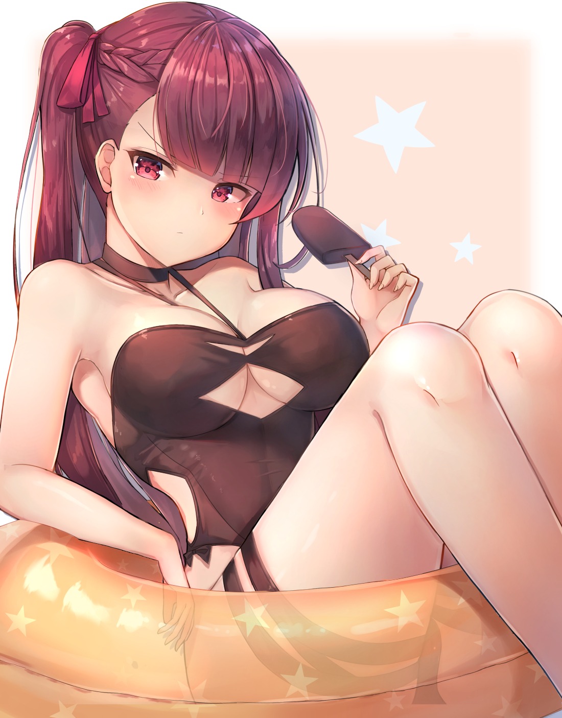 cleavage girls_frontline motokonut swimsuits wa2000_(girls_frontline)