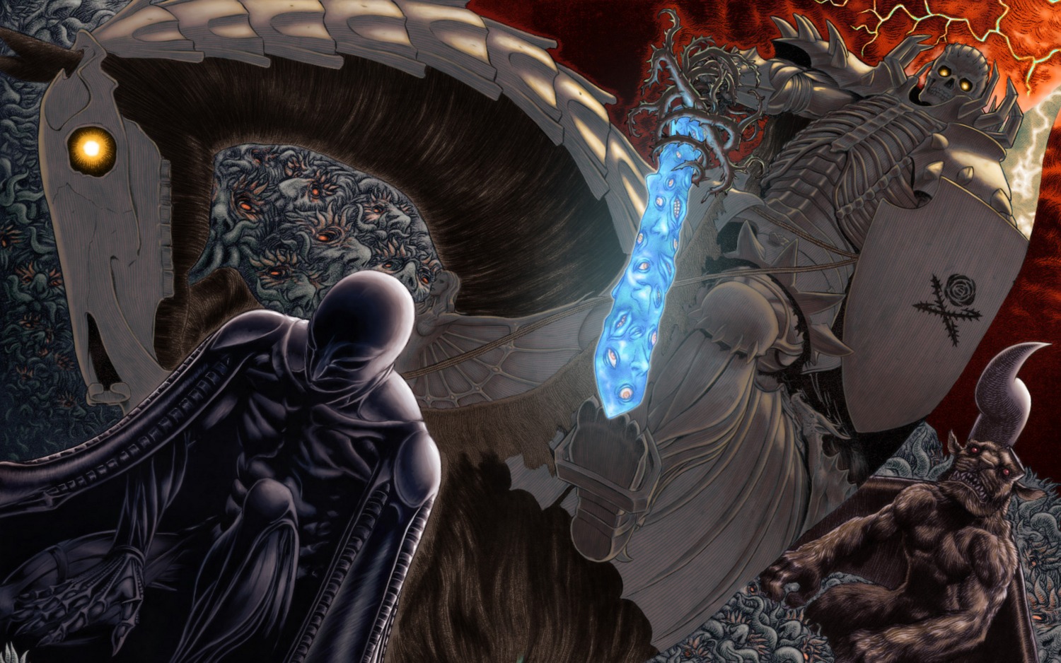 armor berserk femto monster skull_knight sword wallpaper