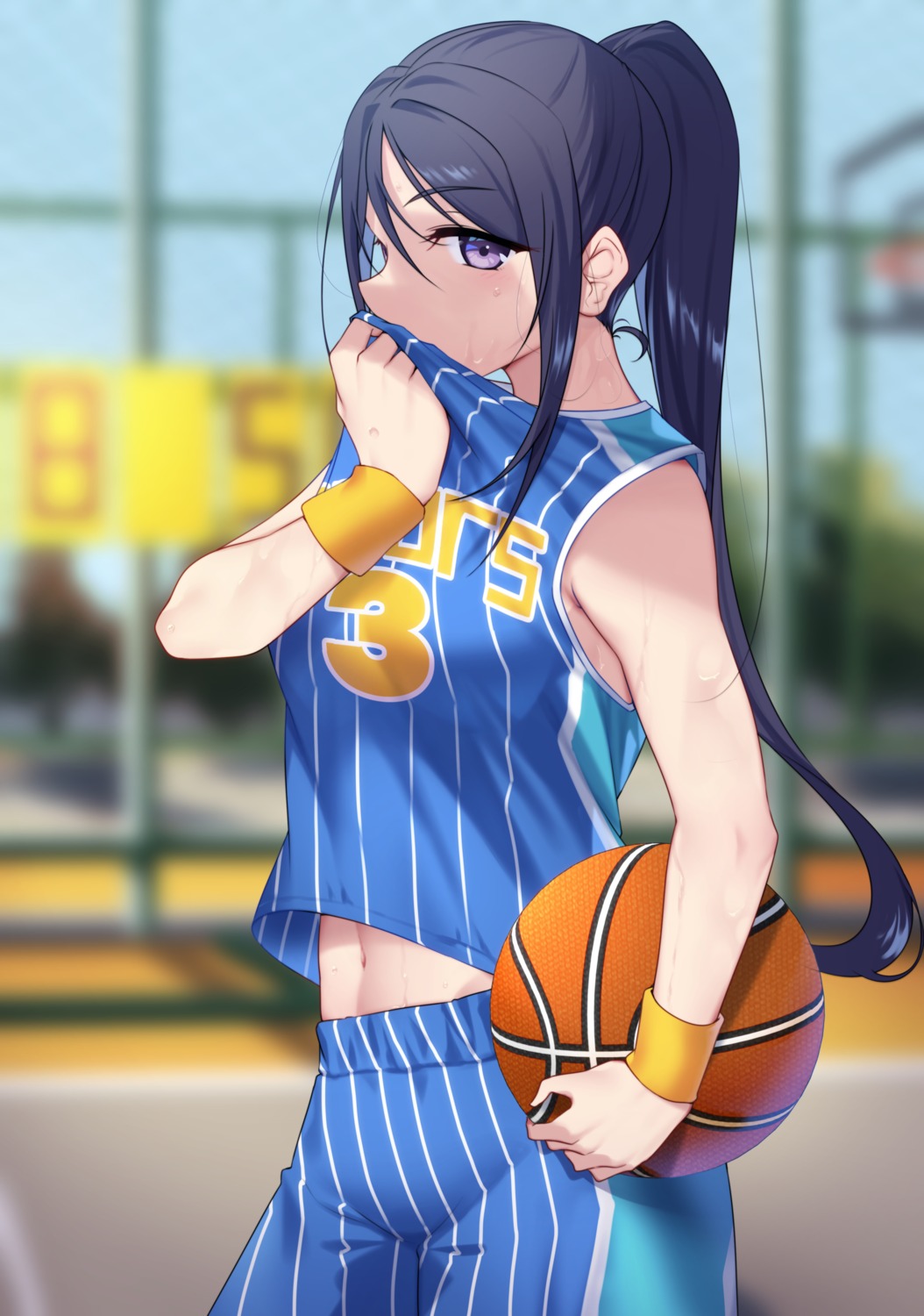 basketball love_live!_sunshine!! matsuura_kanan uniform yamaori_(yamaorimon)