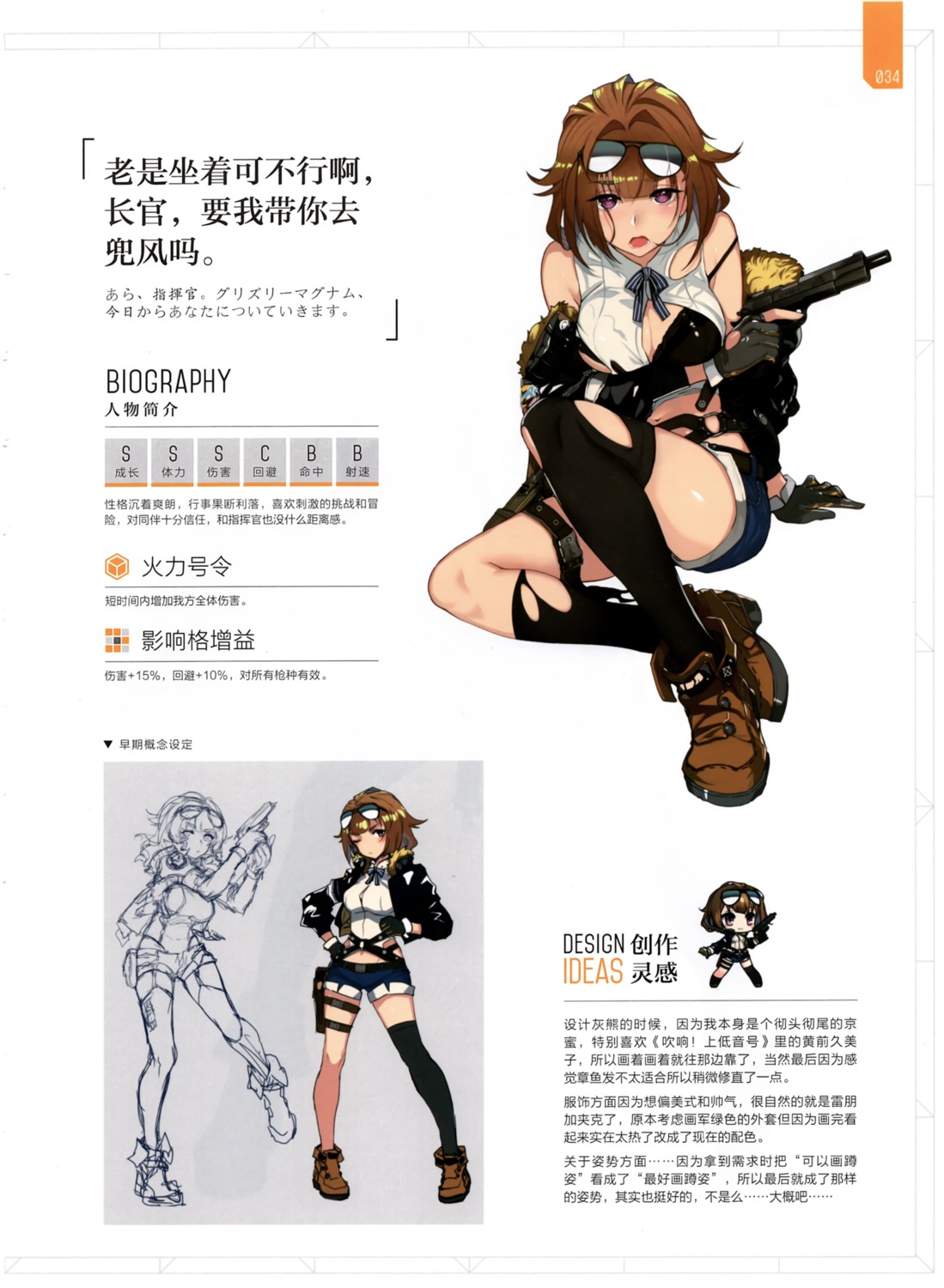 breast_hold cleavage girls_frontline grizzly_mkv_(girls_frontline) gun heels megane open_shirt realmbw thighhighs torn_clothes