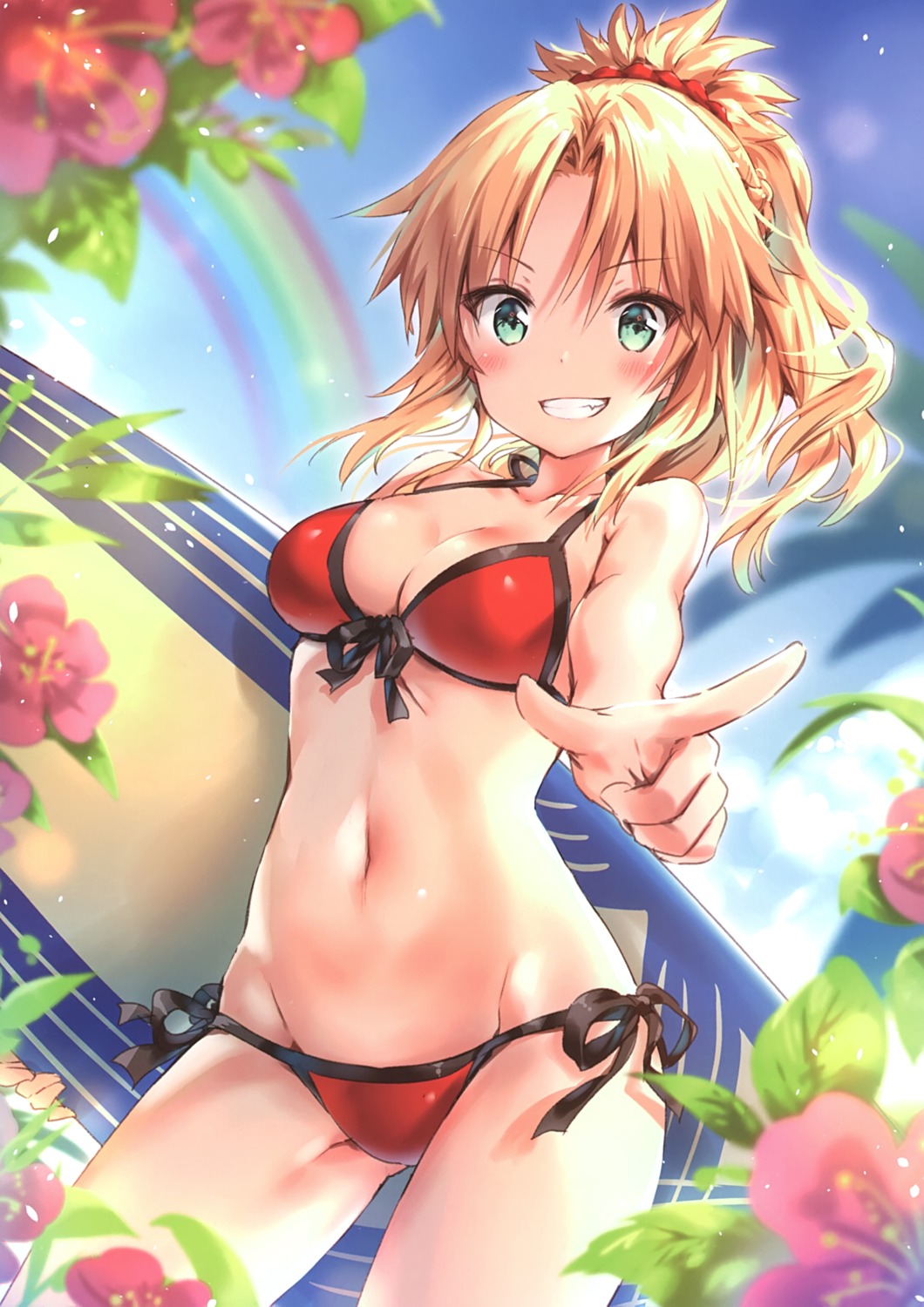 bikini cleavage eterna fate/grand_order mordred_(fate) riichu swimsuits