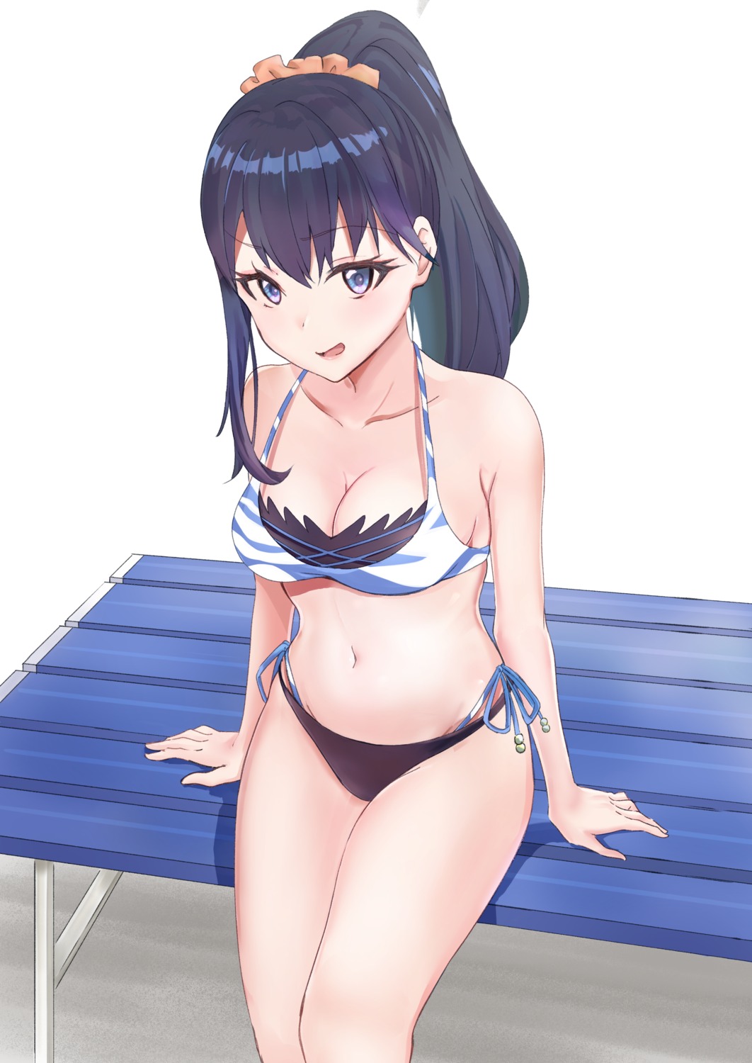 bikini cleavage ssss.gridman swimsuits takarada_rikka tsukasa