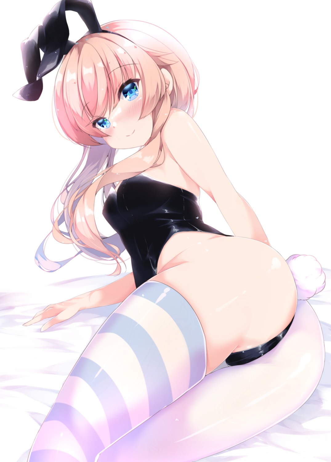 animal_ears ass bunny_ears bunny_girl fuuna no_bra tail thighhighs