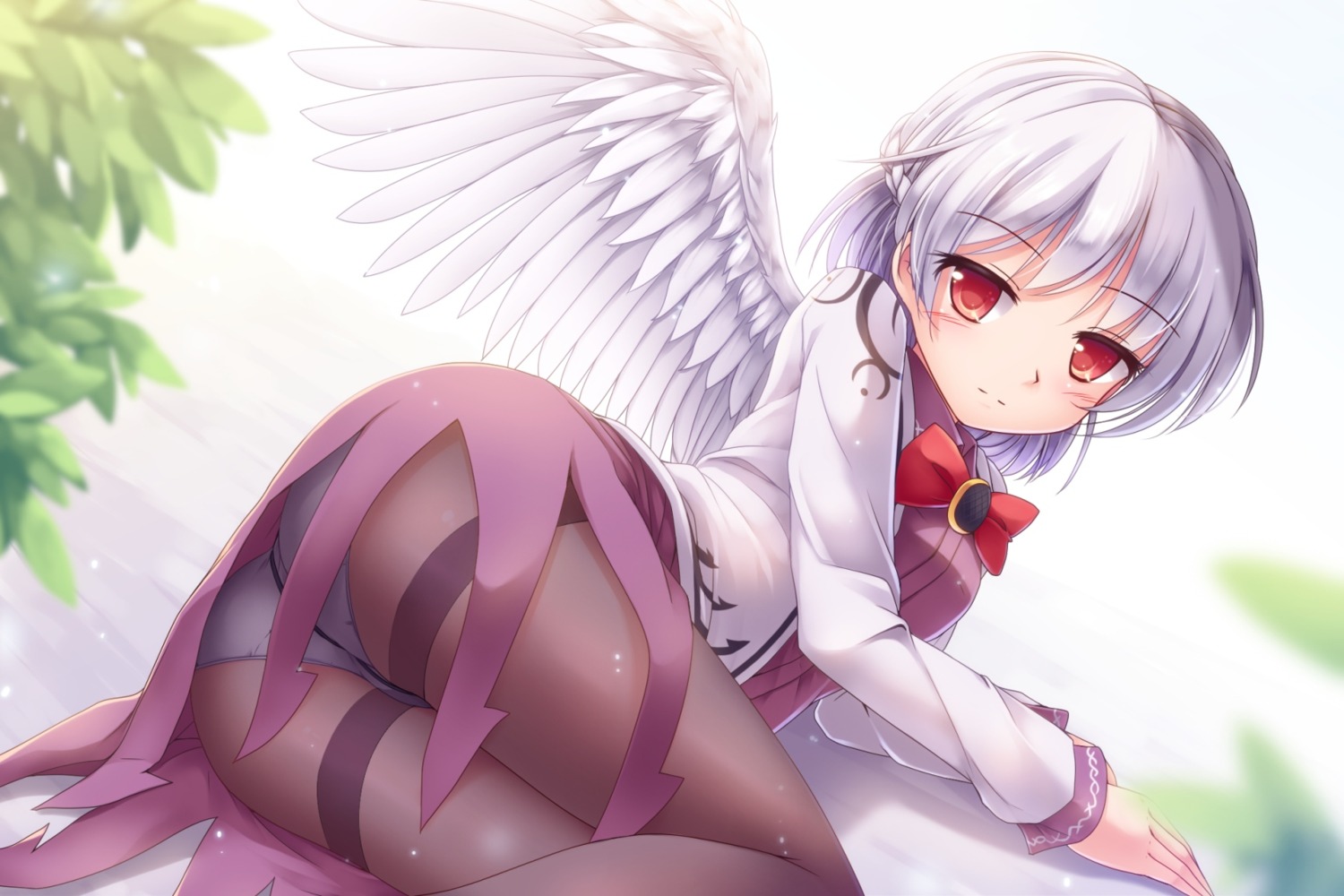 ass kishin_sagume lzh pantsu pantyhose touhou wings