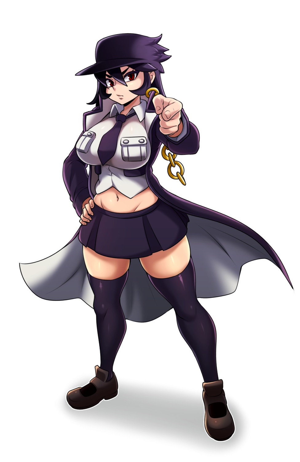 cosplay filia_(skullgirls) jmg jojo's_bizarre_adventure skullgirls thighhighs uniform