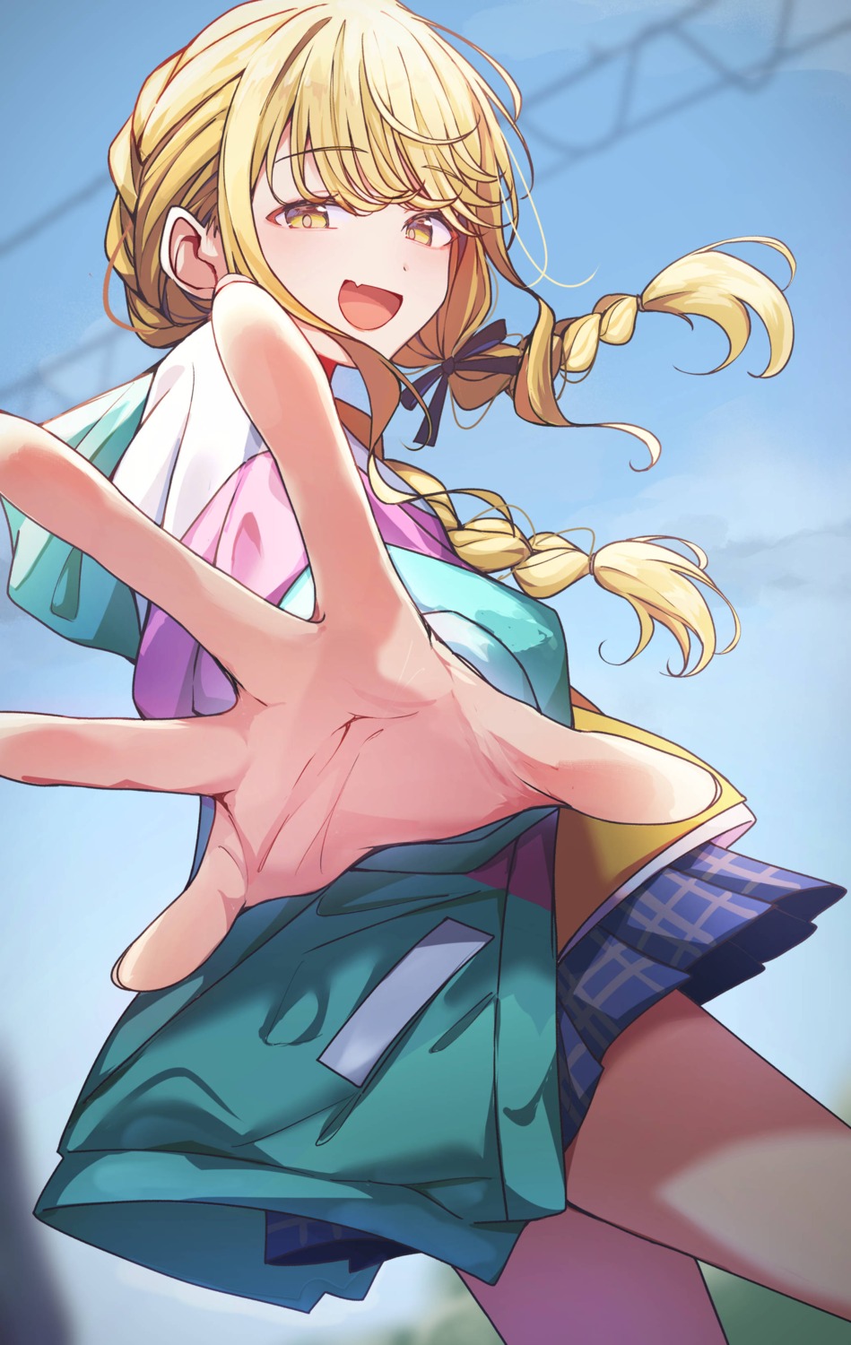 fujita_kotone gakuen_idolm@ster kiyakyuu skirt_lift the_idolm@ster