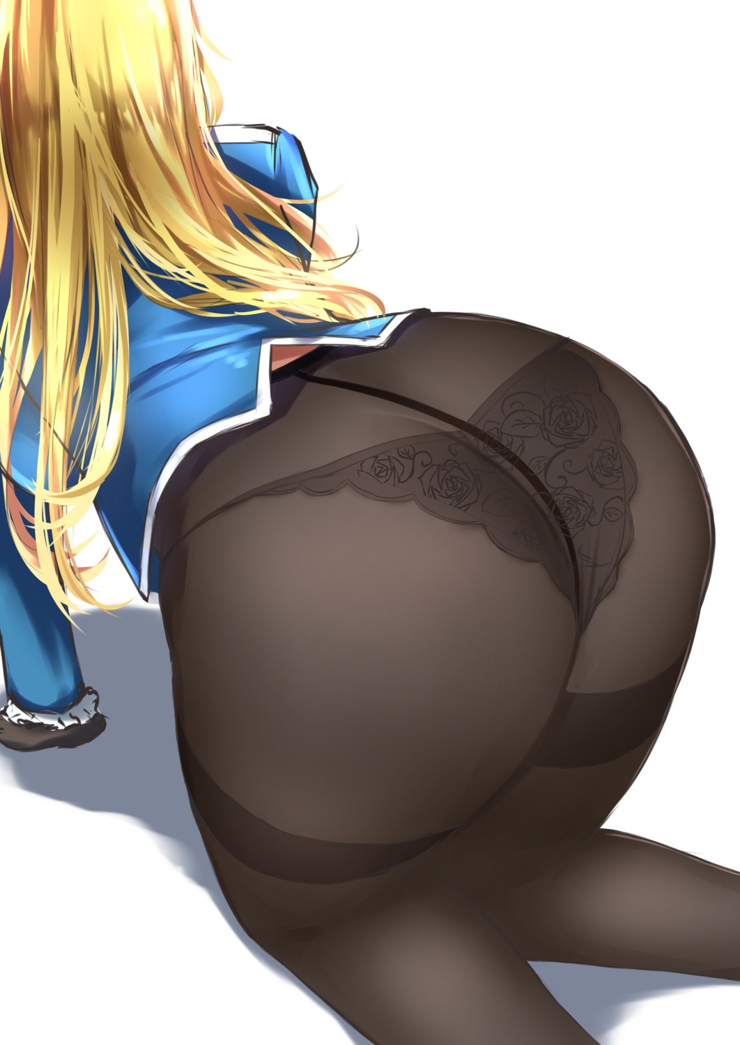 ass atago_(kancolle) kantai_collection pantsu pantyhose rinrin_kai see_through uniform