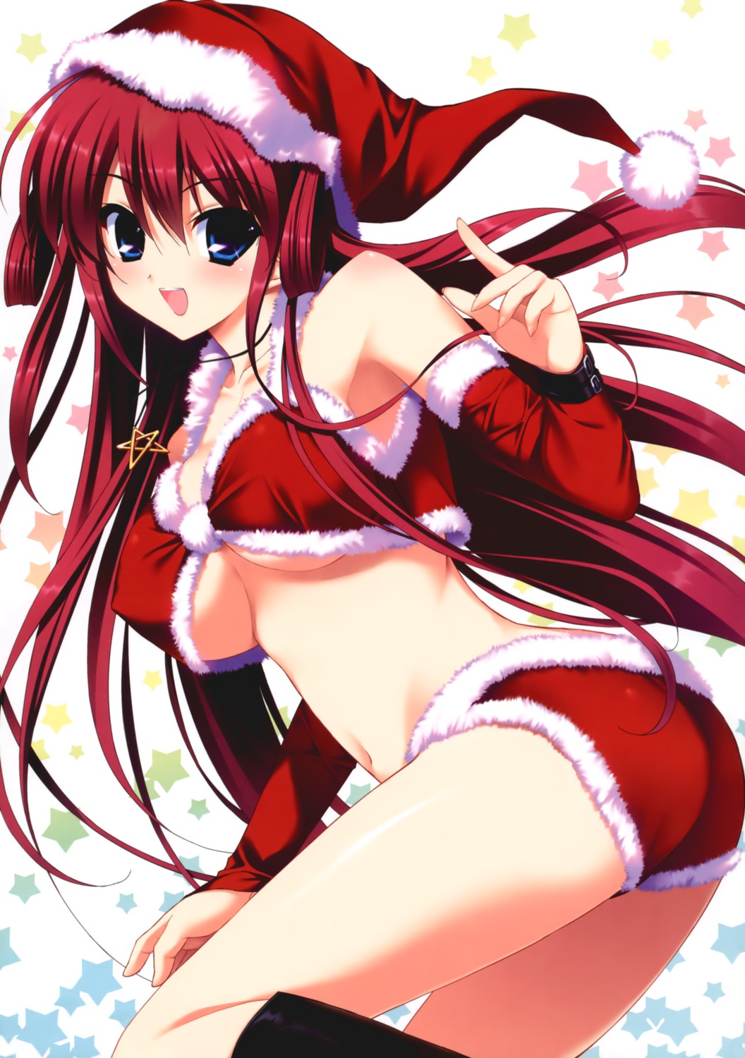 christmas erect_nipples fumio grisaia_no_kajitsu suou_amane underboob