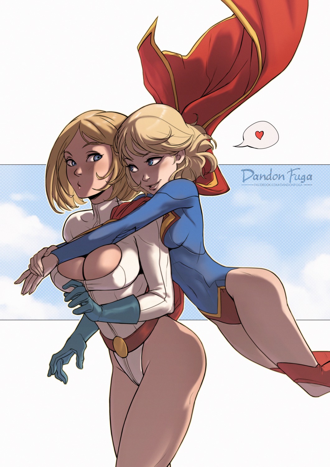 dandon_fuga dc_comics leotard power_girl supergirl supergirl_(character) yuri