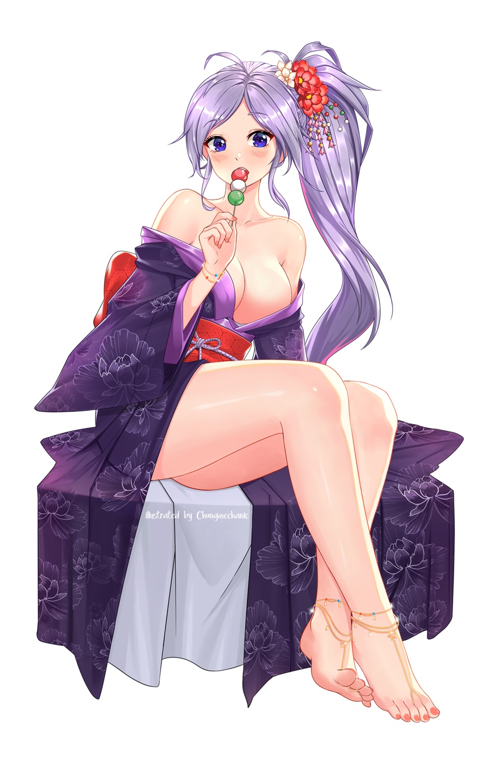 breasts chungmechanic feet fire_emblem:_seisen_no_keifu kimono no_bra open_shirt