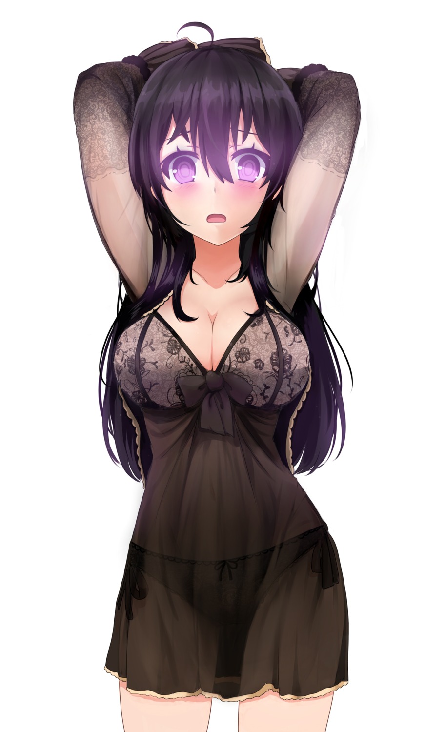 beifeng_han cleavage lingerie miyaura_sanshio pantsu see_through string_panties