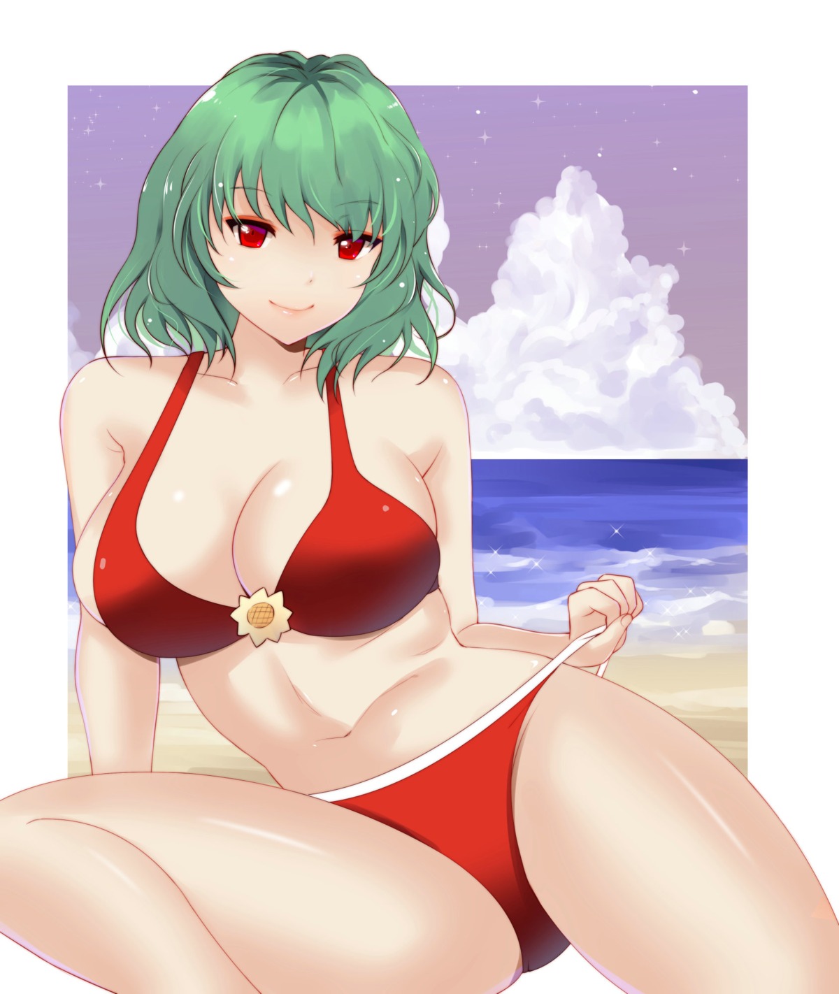 bikini cleavage kazami_yuuka swimsuits touhou x&x&x