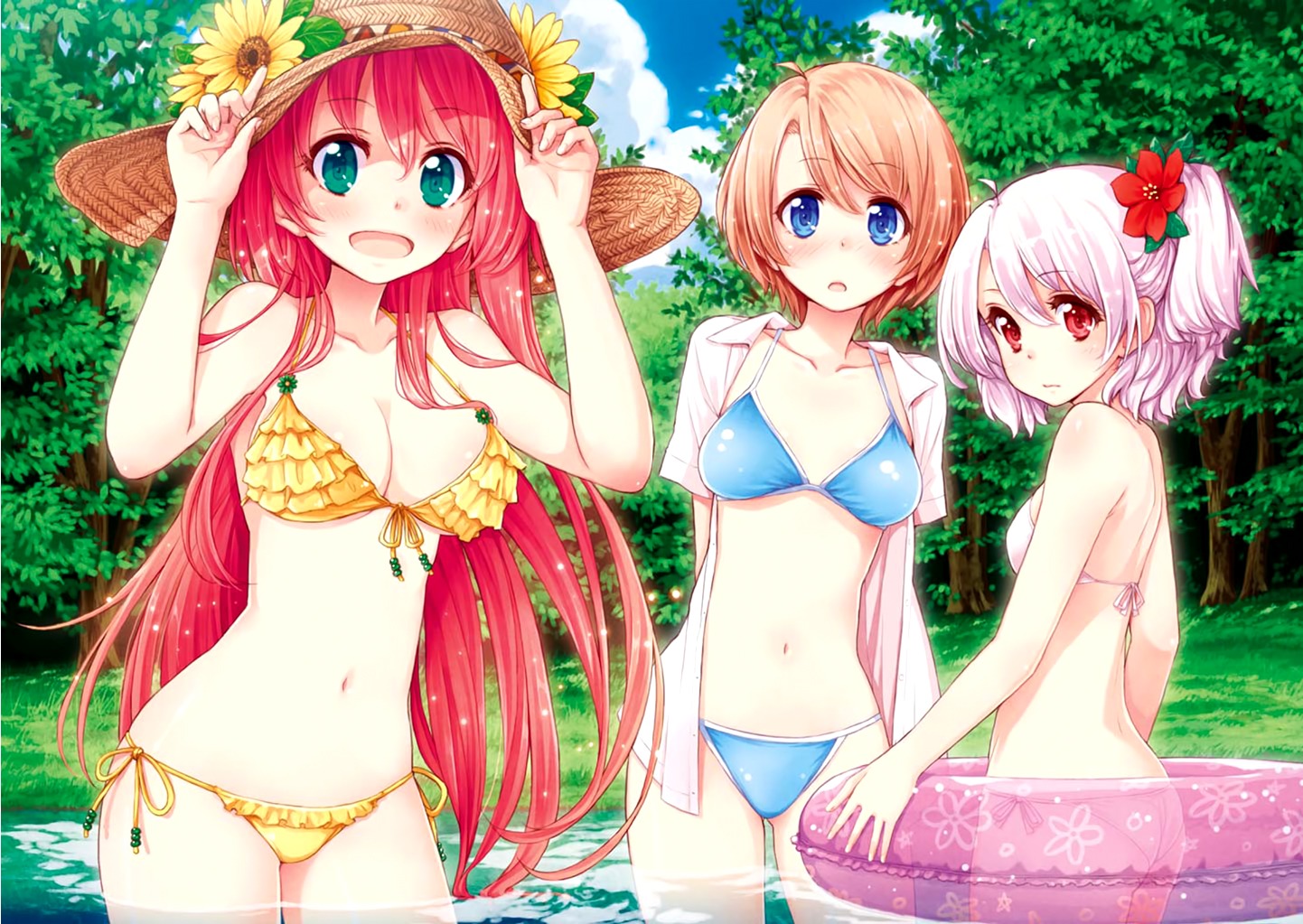 bikini cleavage colette_ehle komorebi_no_kuni lulu_nurding remm_winslet swimsuits tokunou_shoutarou