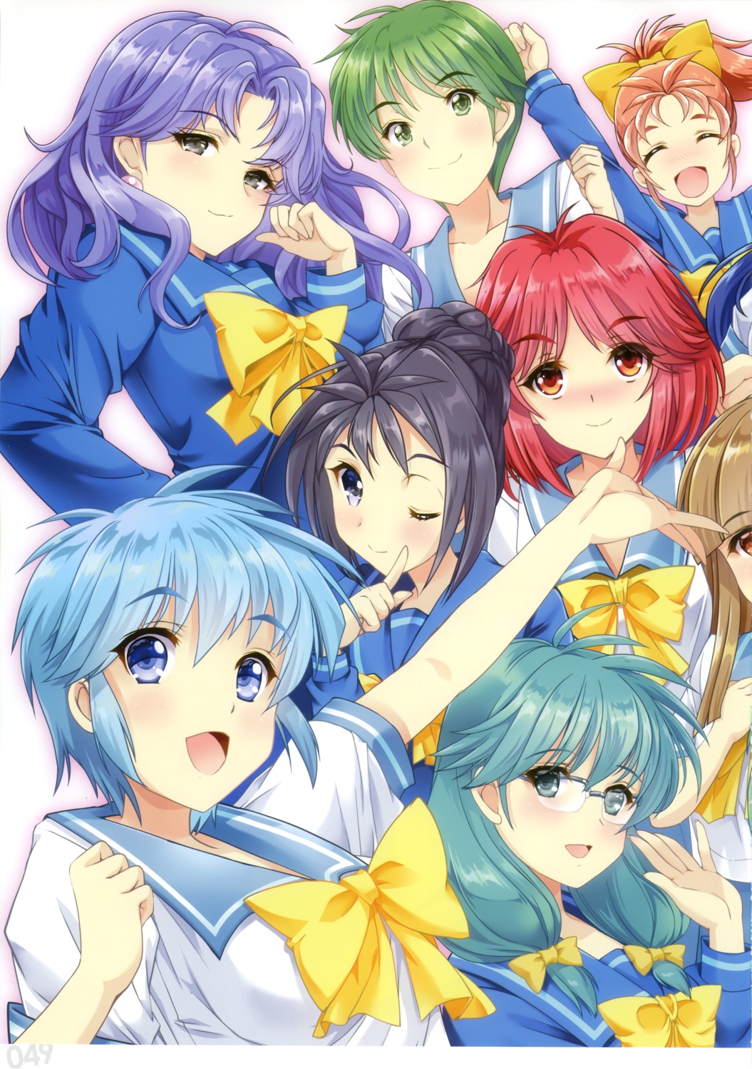 aizawa_hiroshi asahina_yuko kagami_mira katagiri_ayako kisaragi_mio kiyokawa_nozomi nijino_saki saotome_yumi seifuku tokimeki_memorial