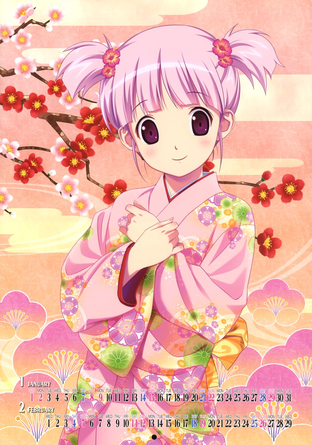 calendar kimono koutaro nijiiro_zakura