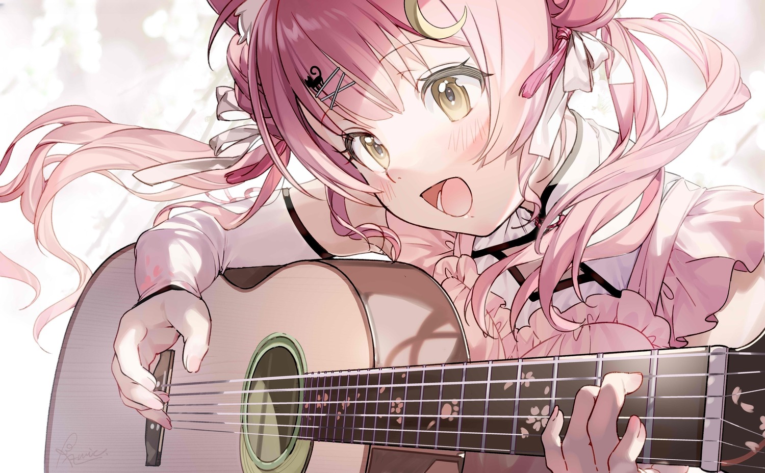 al_mican animal_ears detexted guitar indie_virtual_youtuber munmosshu