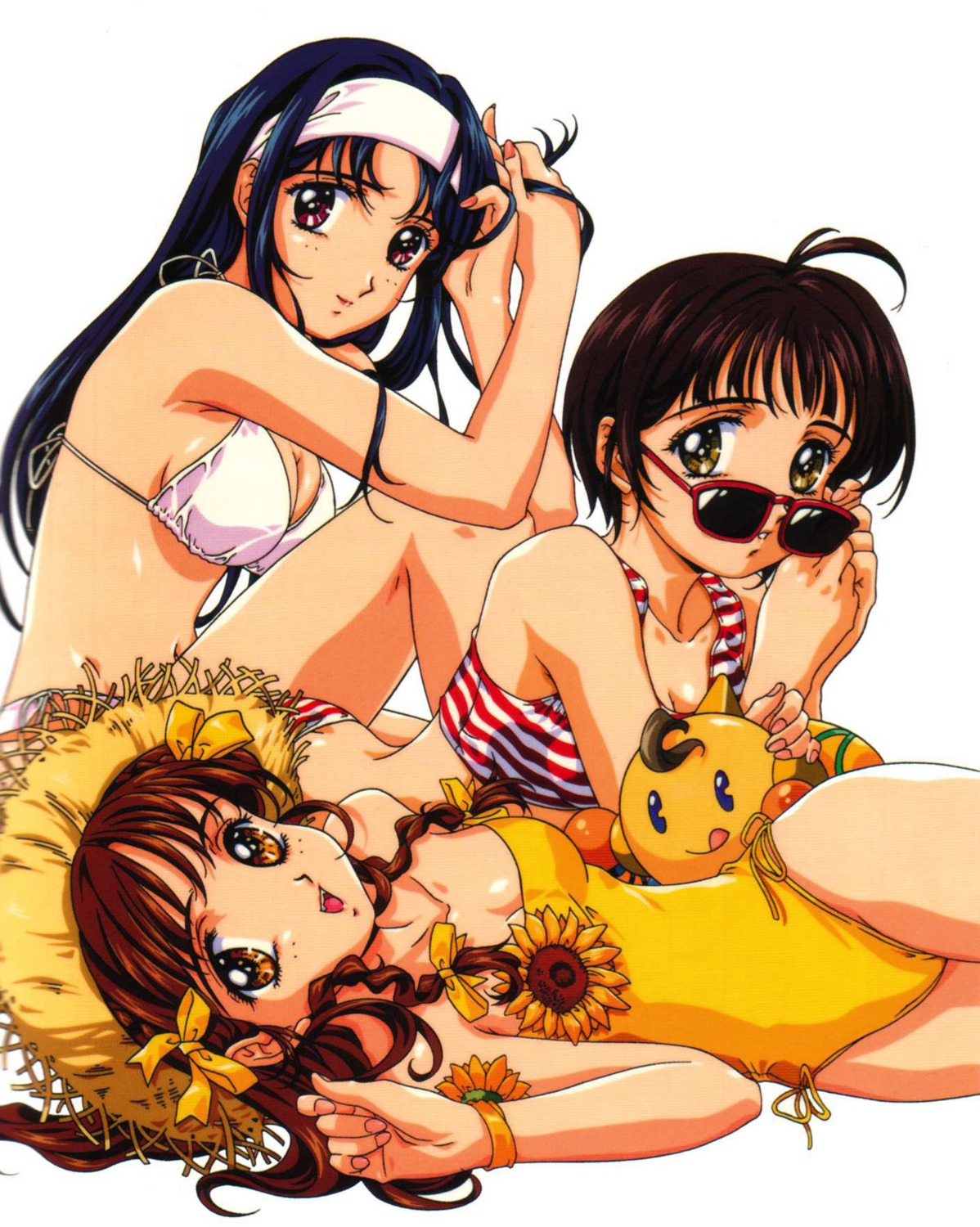 bikini cleavage houjou_ayano_(photo_genic) orihara_izumi photo_genic sakurai_manami sugiyama_genshou swimsuits