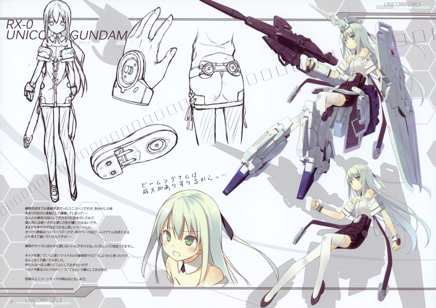 asahiage character_design gundam gundam_unicorn mecha_musume poco stockings thighhighs