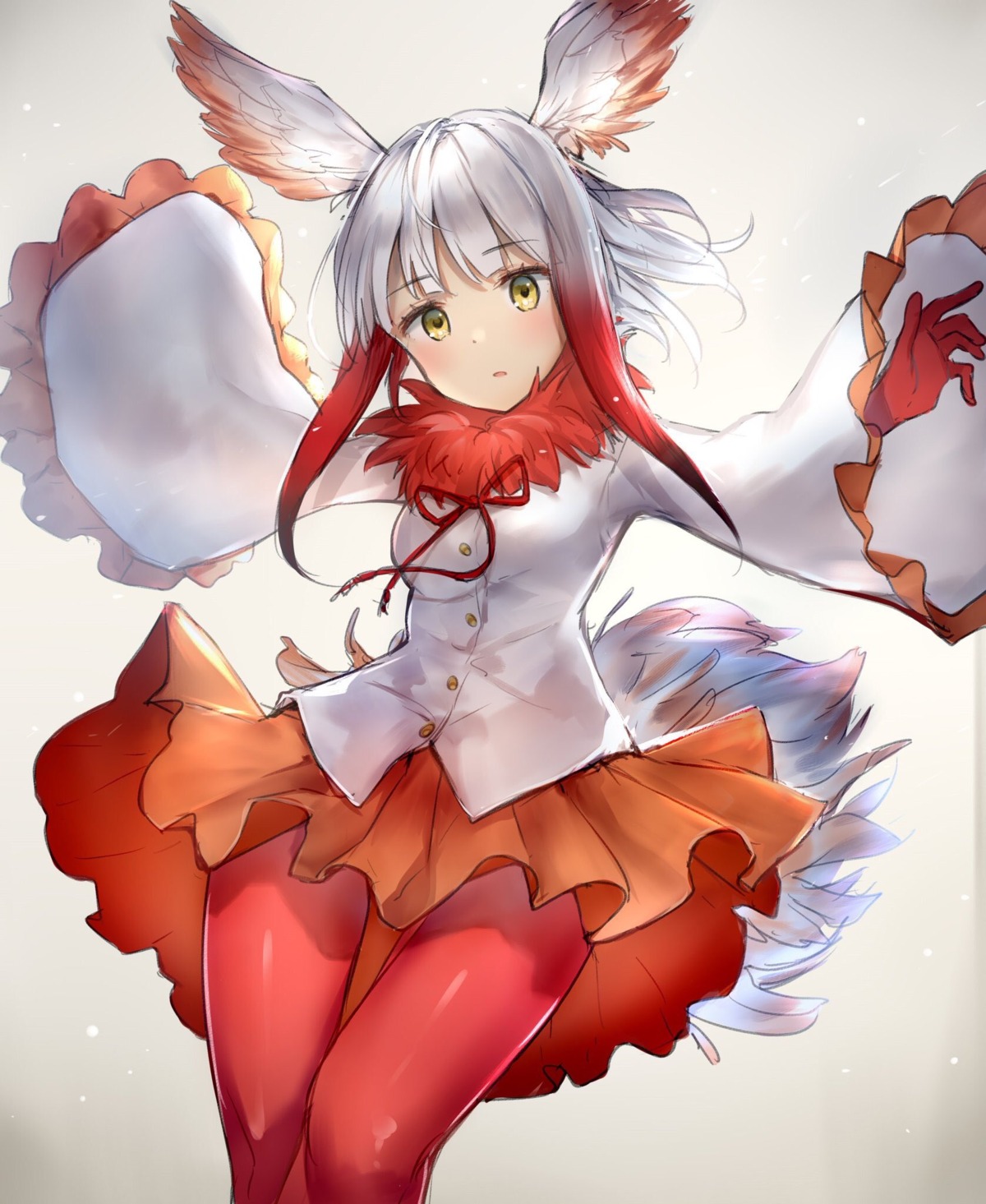 crested_ibis kemono_friends pantyhose takeya_y0615 wings