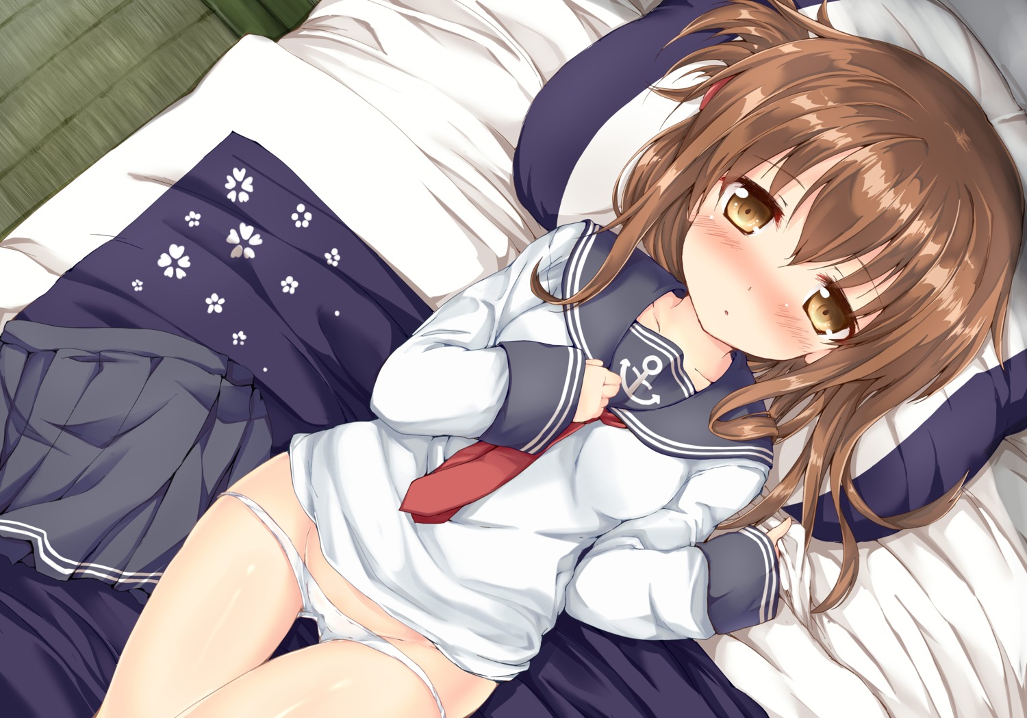 cameltoe inazuma_(kancolle) kantai_collection loli nanpuu pantsu seifuku