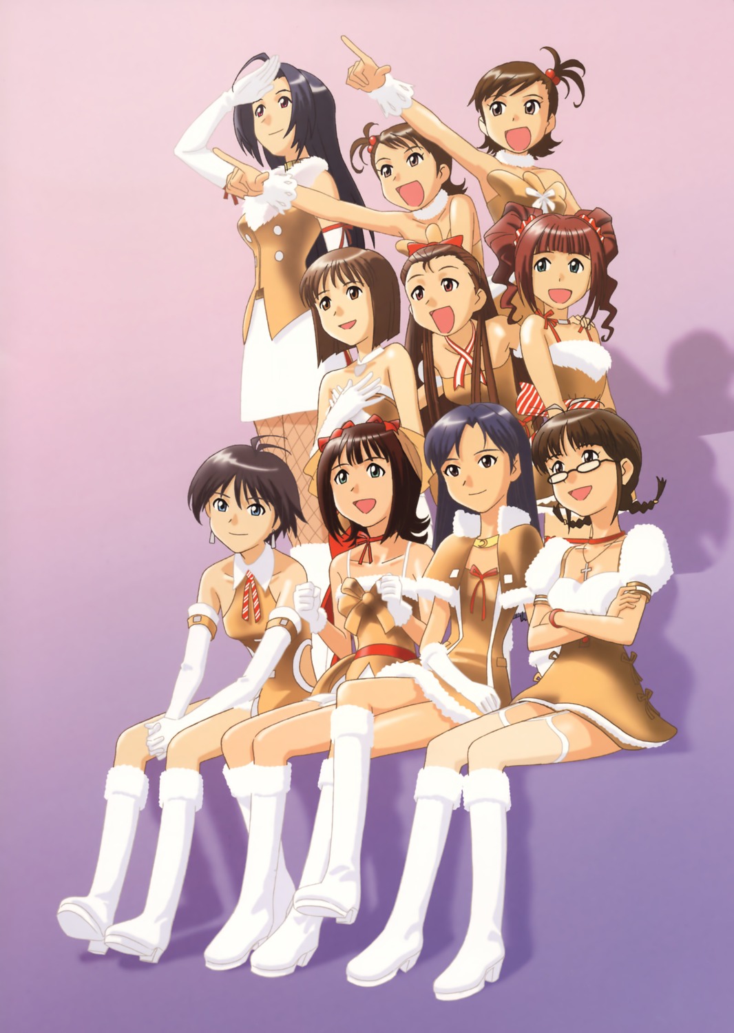 akizuki_ritsuko amami_haruka futami_ami futami_mami hagiwara_yukiho kikuchi_makoto kisaragi_chihaya kubooka_toshiyuki minase_iori miura_azusa takatsuki_yayoi the_idolm@ster