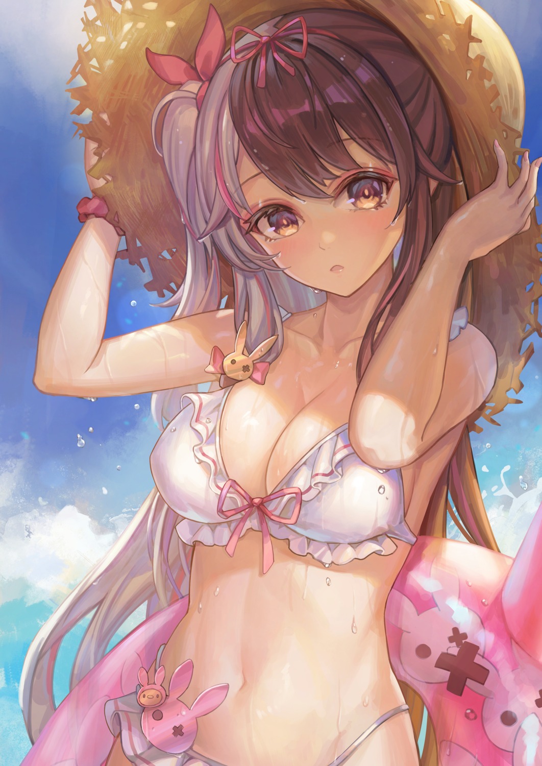 bikini nijisanji swimsuits wet yahiro_(heartseek000) yorumi_rena