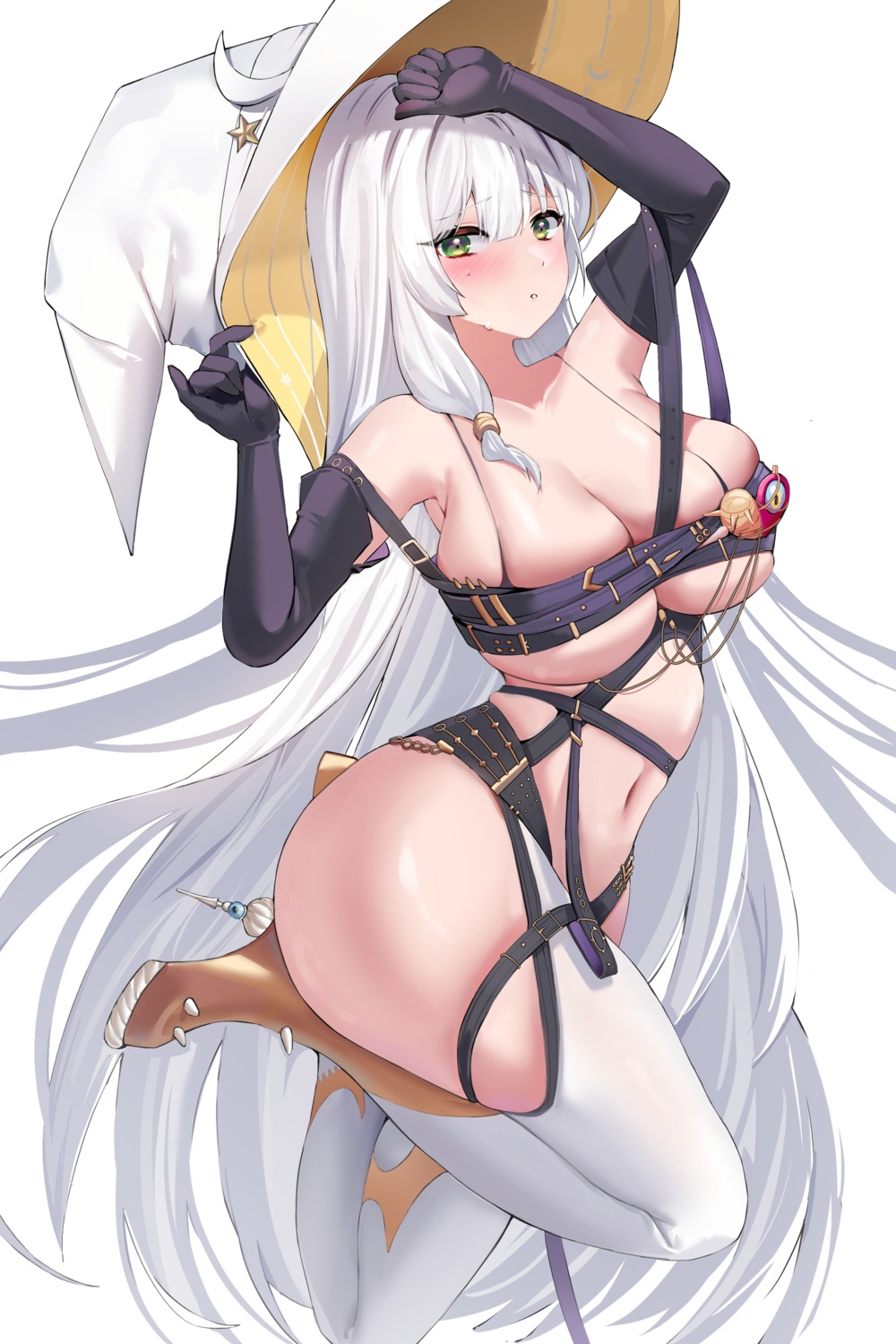 garter heels no_bra stockings tagme thighhighs witch