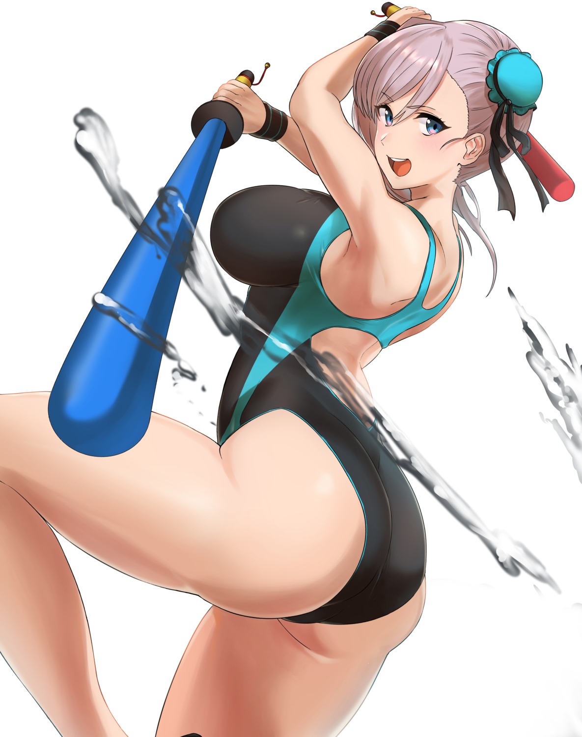 ass fate/grand_order hotate-chan miyamoto_musashi_(fate/grand_order) swimsuits sword