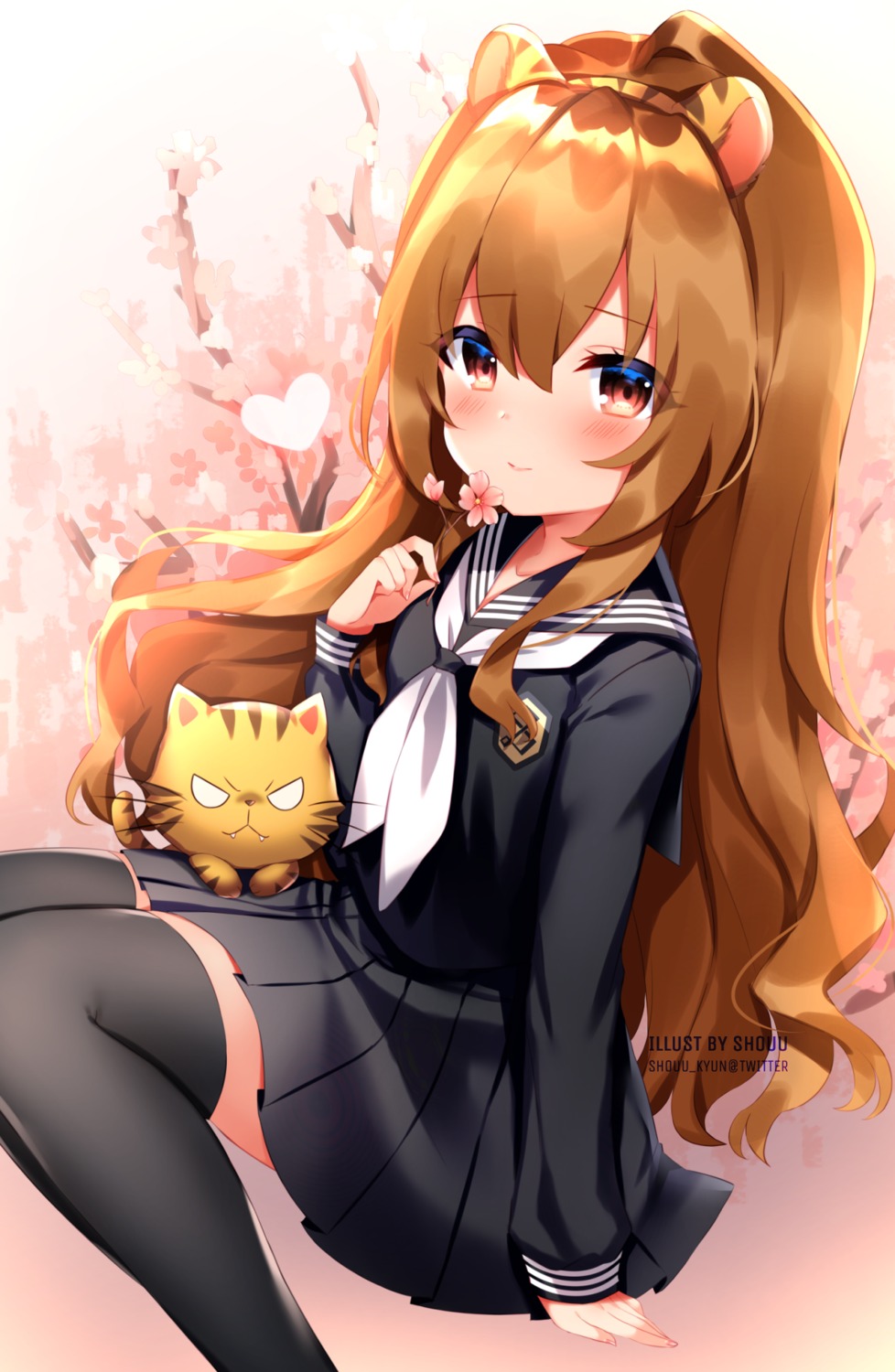 aisaka_taiga animal_ears seifuku shouu-kun thighhighs toradora!