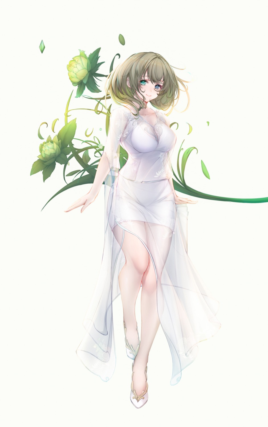 dress heterochromia see_through takagaki_kaede the_idolm@ster the_idolm@ster_cinderella_girls