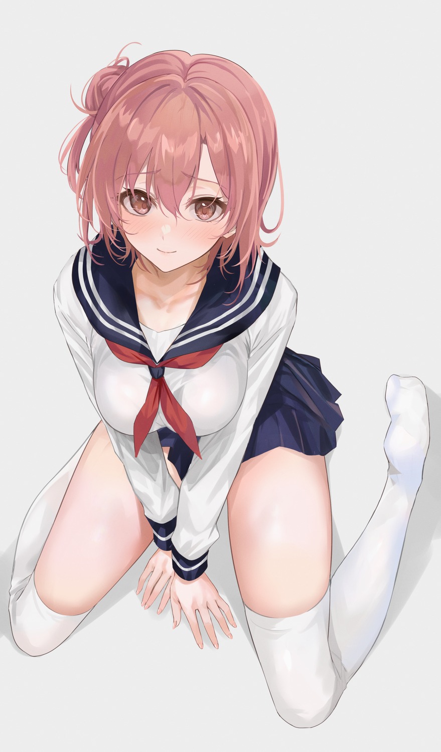 mexif seifuku thighhighs yahari_ore_no_seishun_lovecome_wa_machigatteiru. yuigahama_yui