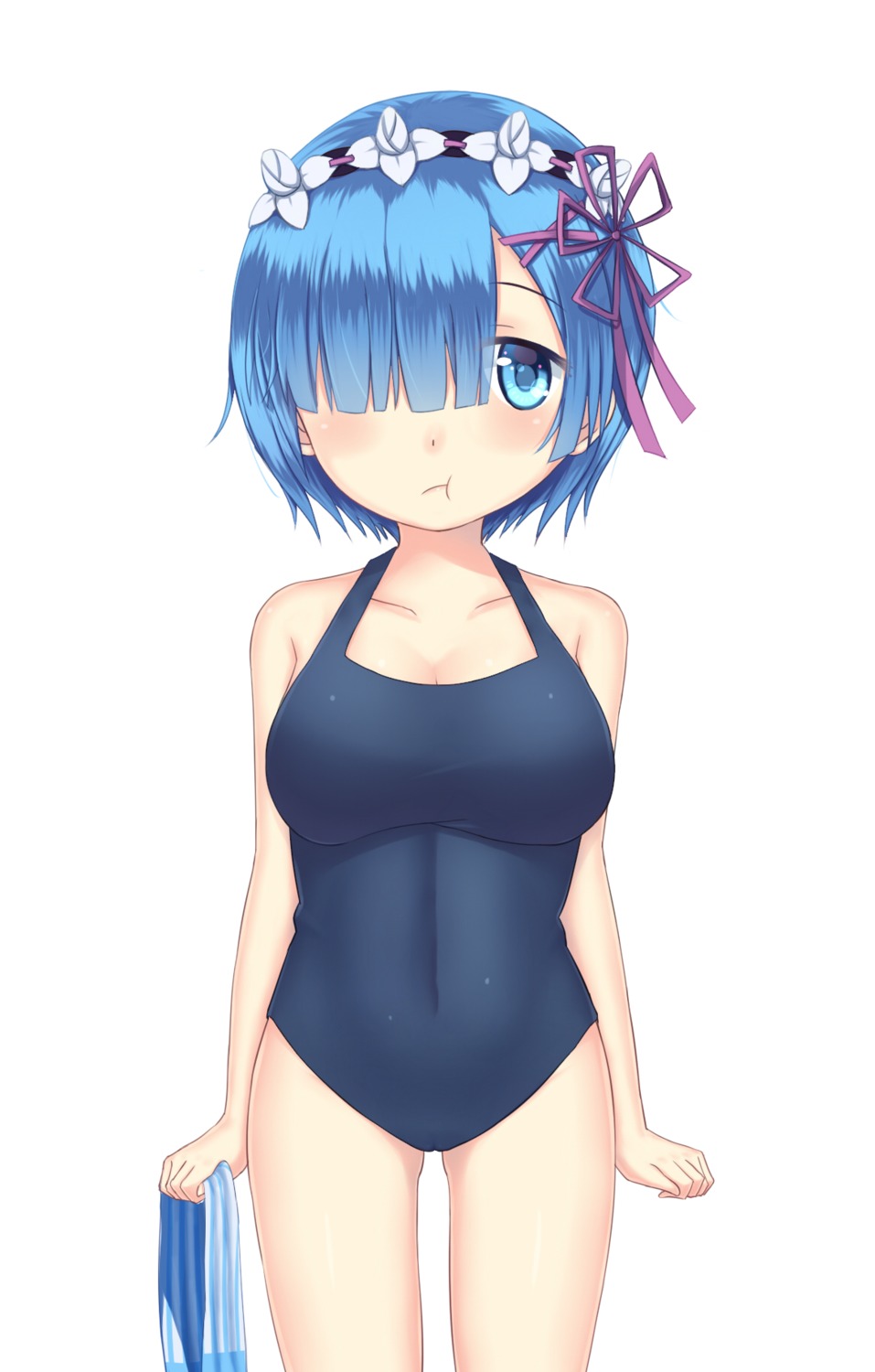 cameltoe re_zero_kara_hajimeru_isekai_seikatsu rem_(re_zero) rumaki swimsuits