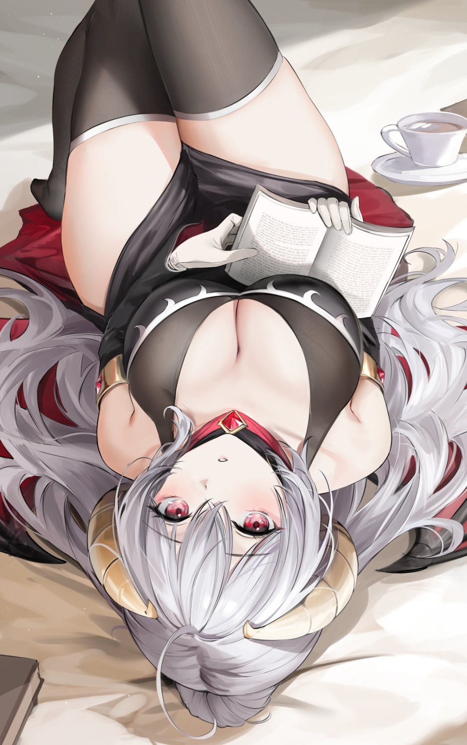 cleavage horns lillly thighhighs