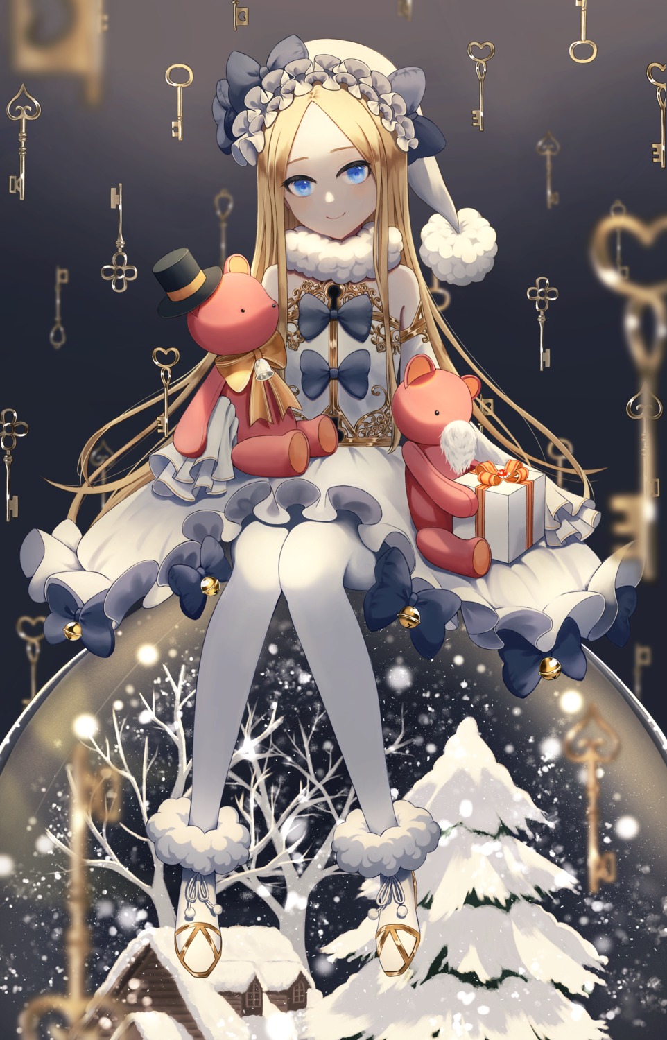 abigail_williams_(fate) dress fate/grand_order pantyhose tobi_(pixiv41237754)