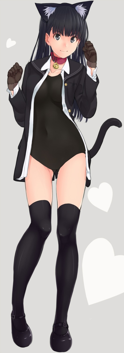 amagami animal_ears ayatsuji_tsukasa nekomimi santa swimsuits tail thighhighs