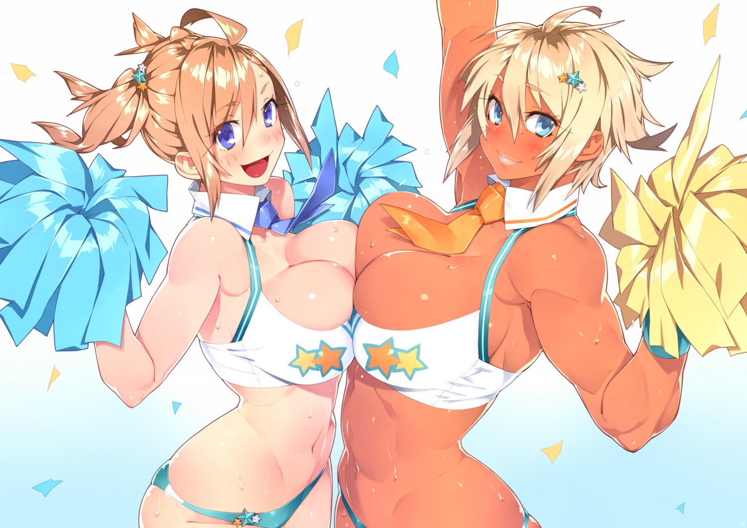 cheerleader cleavage pantsu real_xxiii symmetrical_docking wet