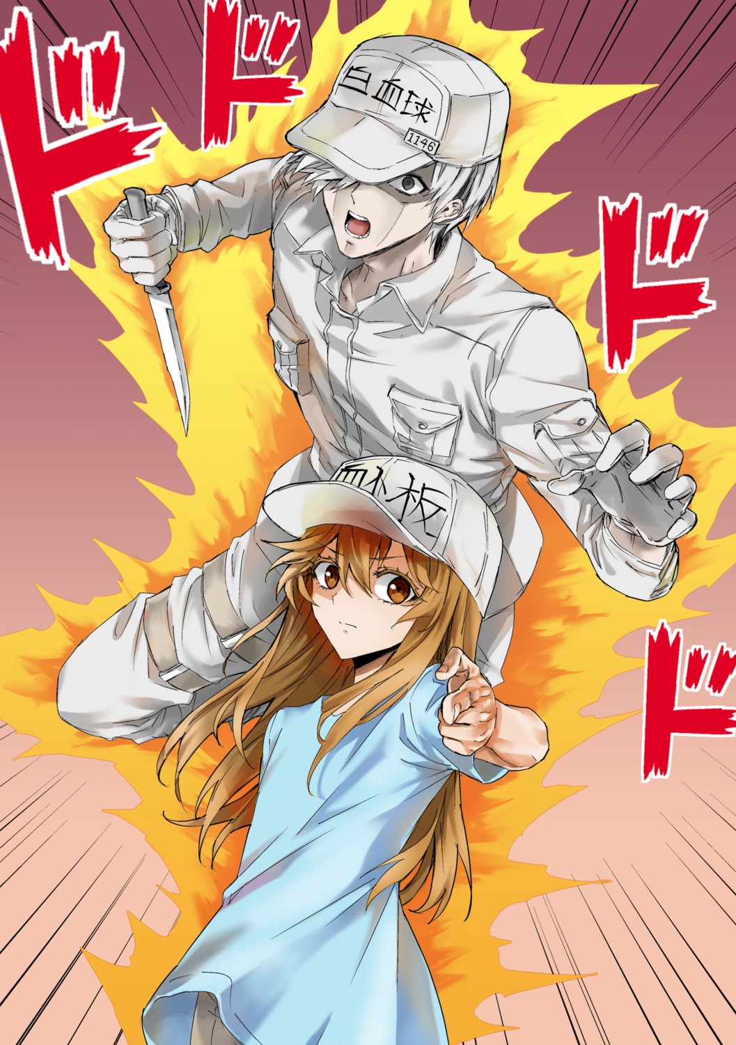 hataraku_saibou platelet_(hataraku_saibou) tagme weapon