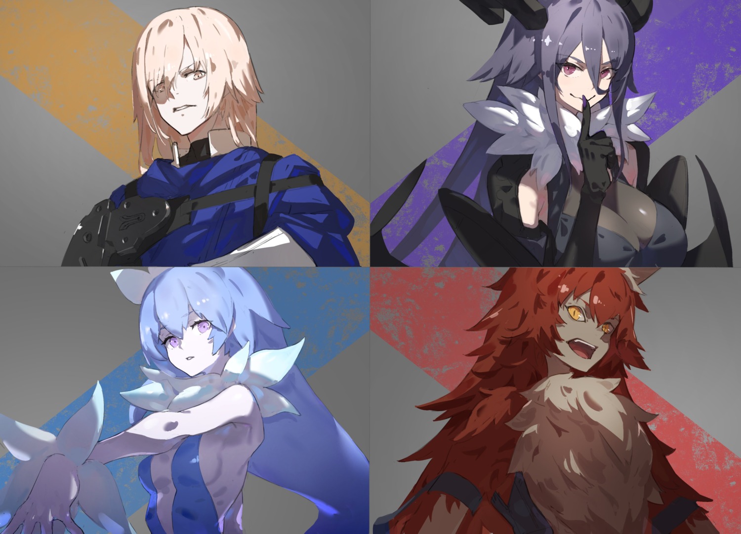 alfreyja animal_ears armor horns monster_girl naze_boku_no_sekai_wo_daremo_oboeteinai_no_ka? neco no_bra rath_ie rikugen_kyouko vanessa_(nazeboku) wings