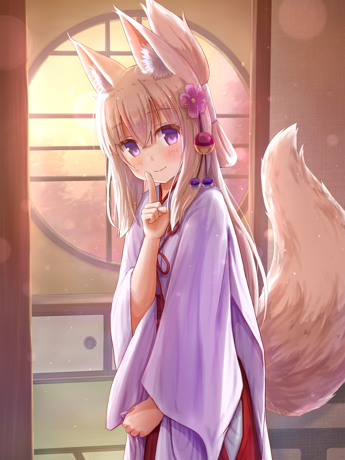 animal_ears iroha_(iroha_matsurika) kitsune miko tail
