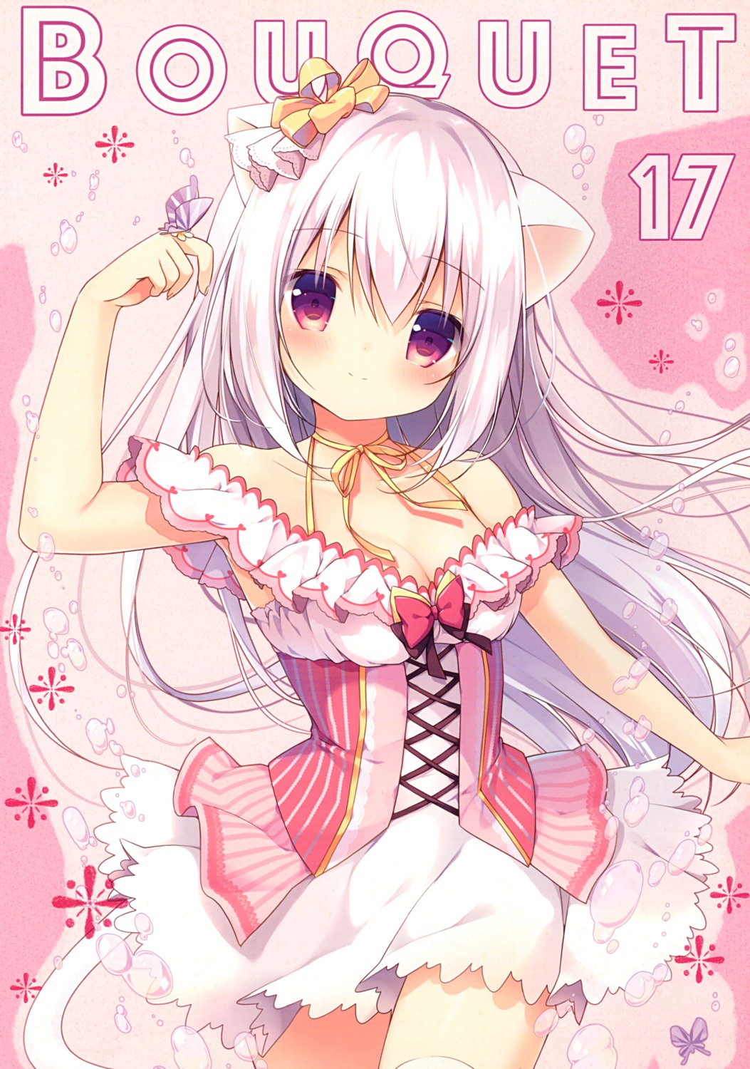 animal_ears canvas+garden cleavage dress inae_koron miyasaka_naco nekomimi tail