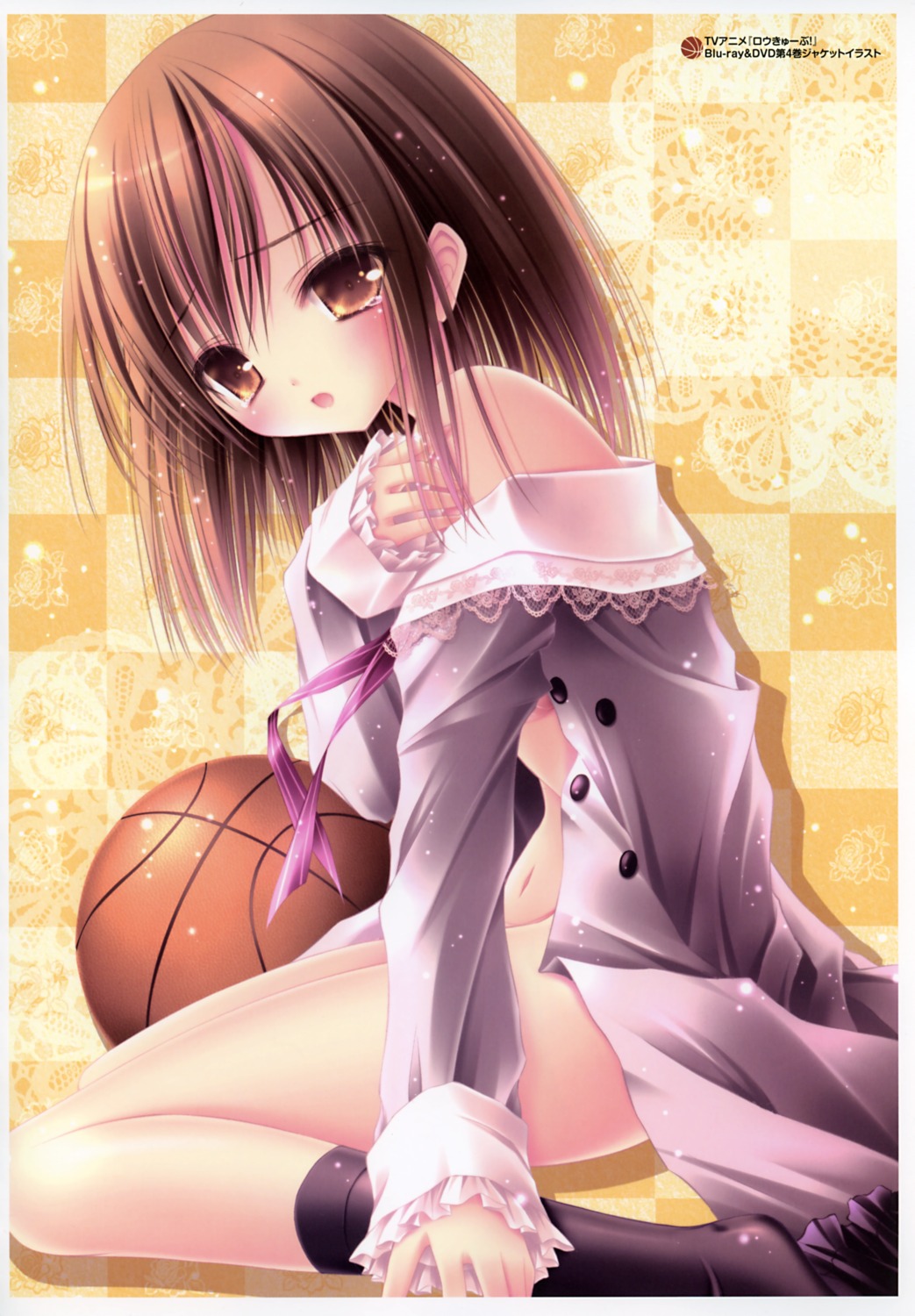basketball kashii_airi open_shirt ro-kyu-bu! seifuku tinkle
